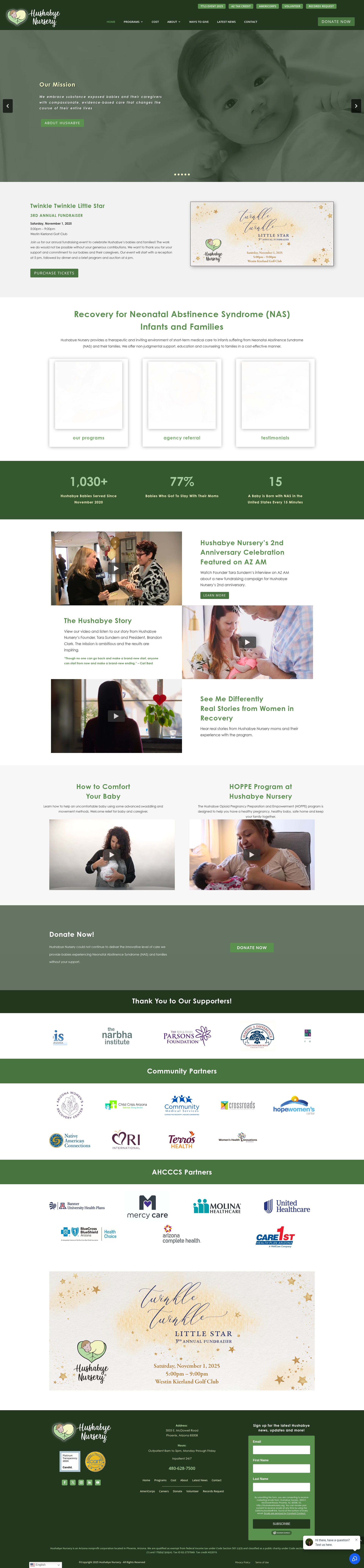 Screenshot of hushabyenursery.org