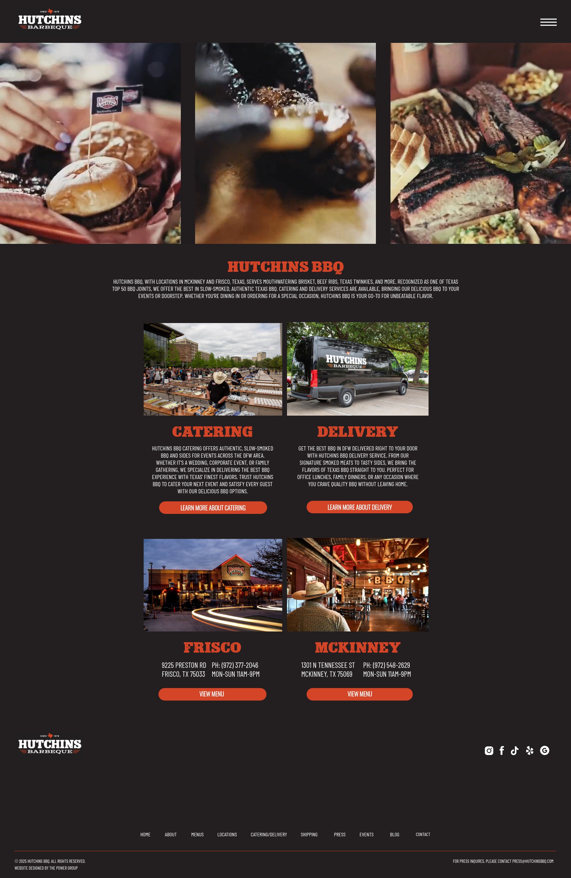 Screenshot of hutchinsbbq.com