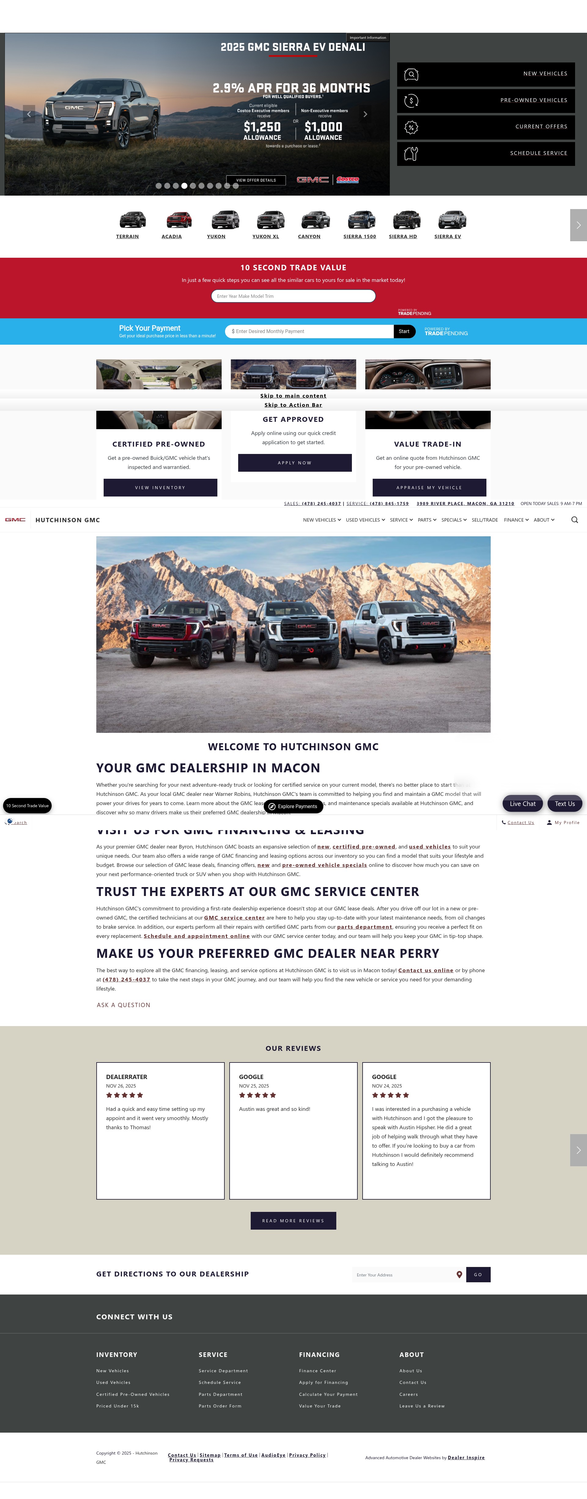 Screenshot of hutchinsongmc.com