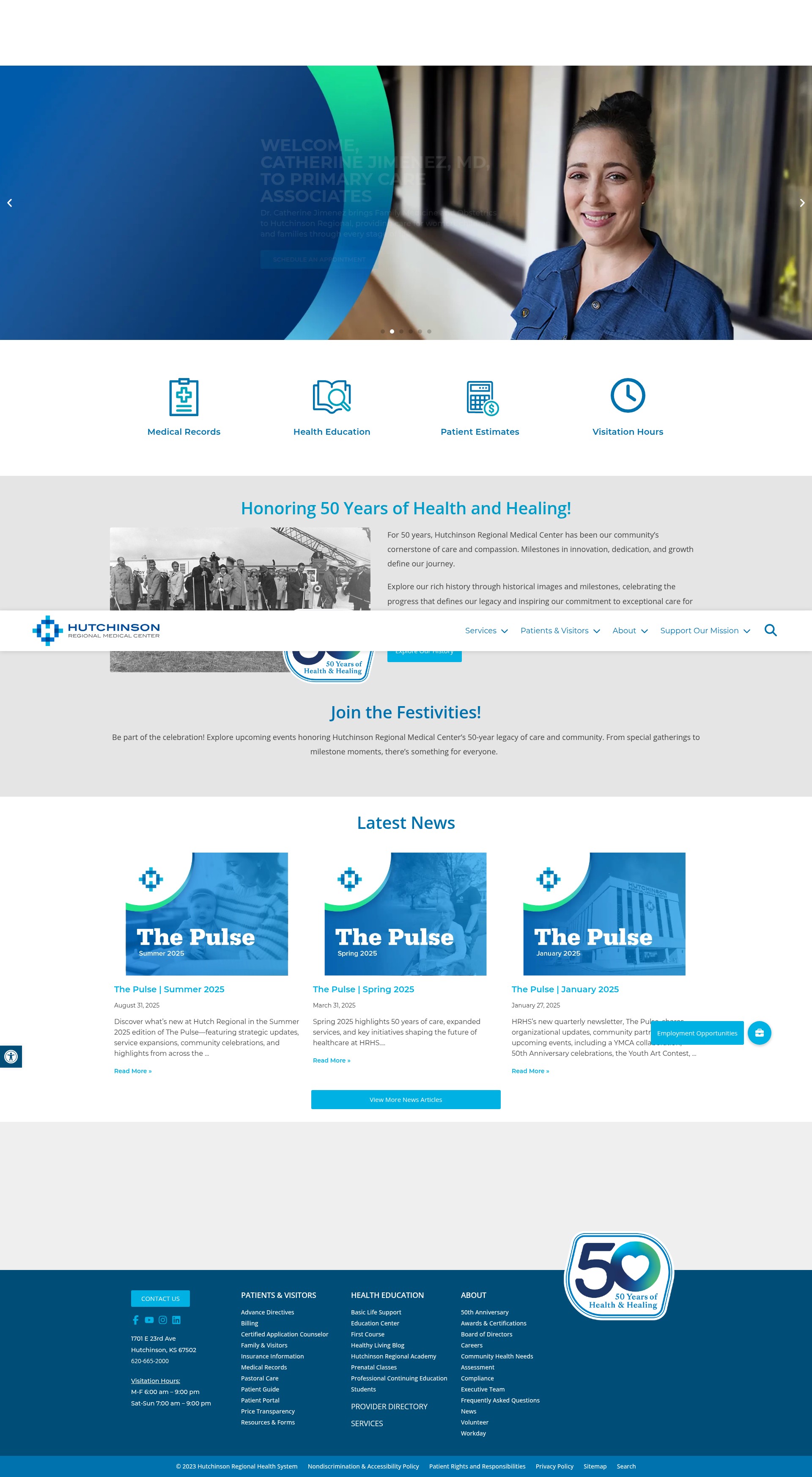 Screenshot of hutchregional.com