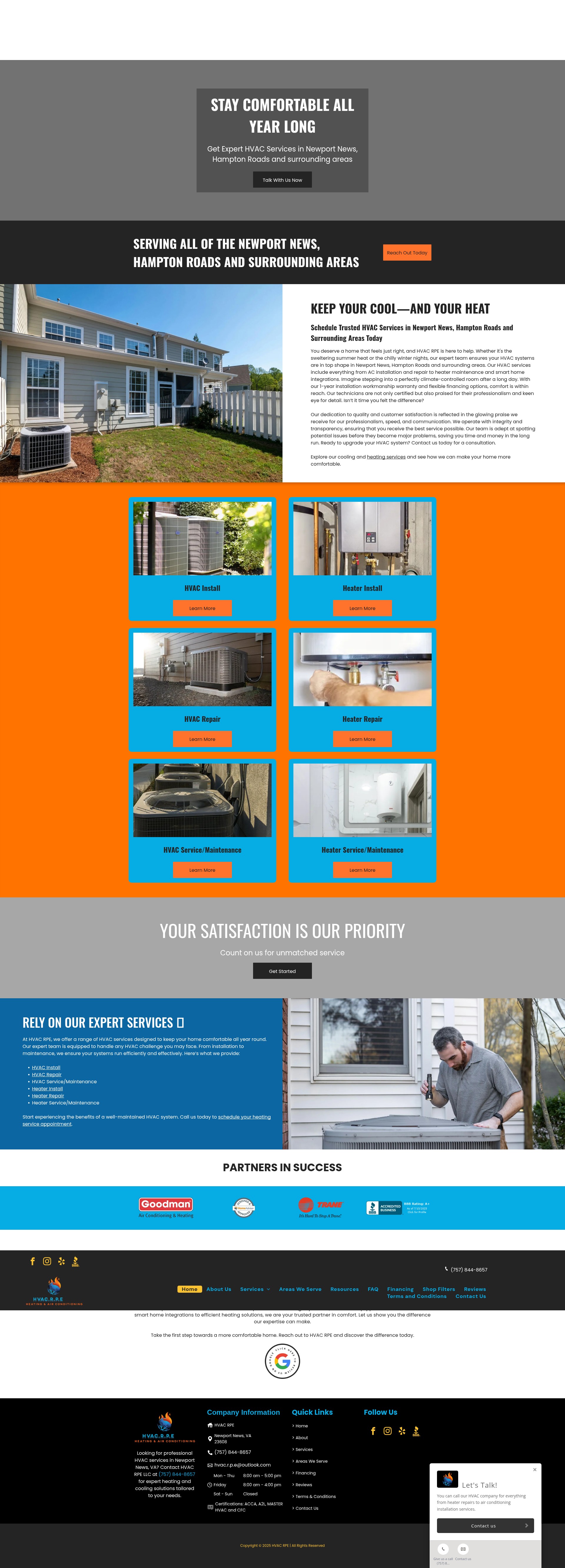 Screenshot of hvacrpellc.com