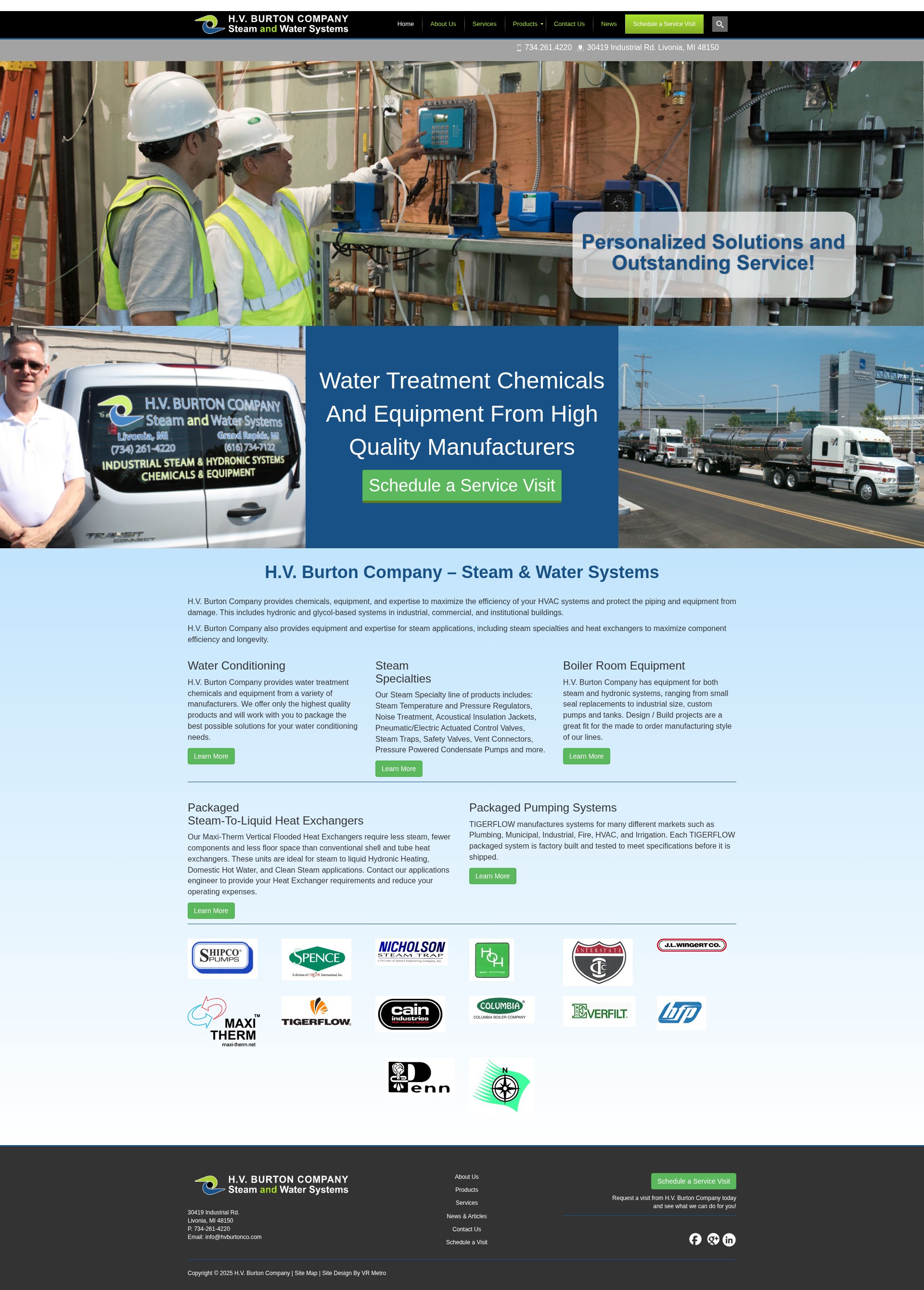 Screenshot of hvburtonco.com