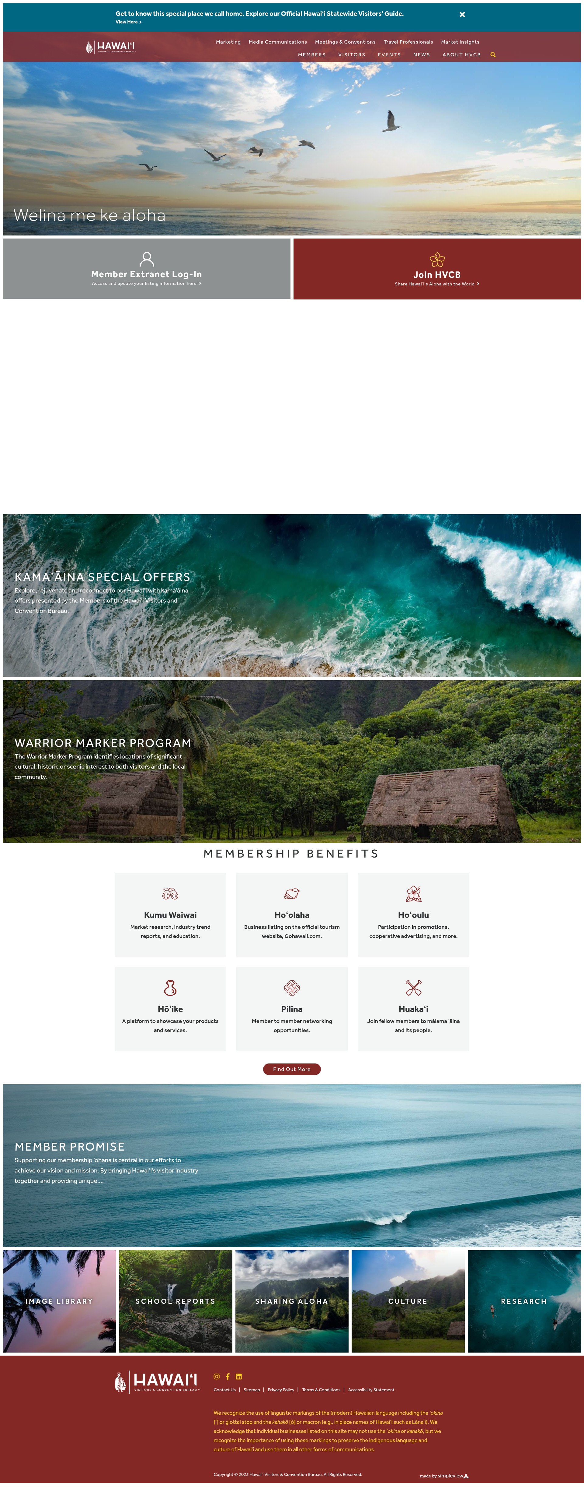 Screenshot of hvcb.org