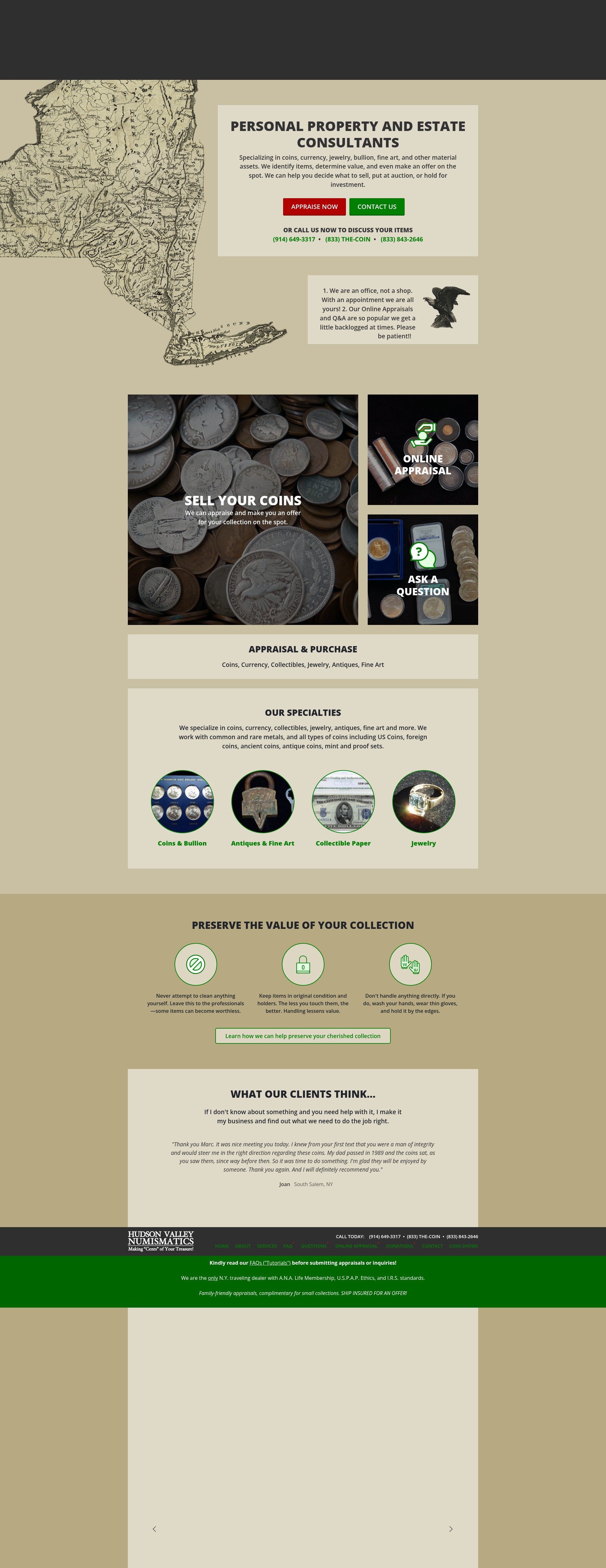 Screenshot of hvcoins.com
