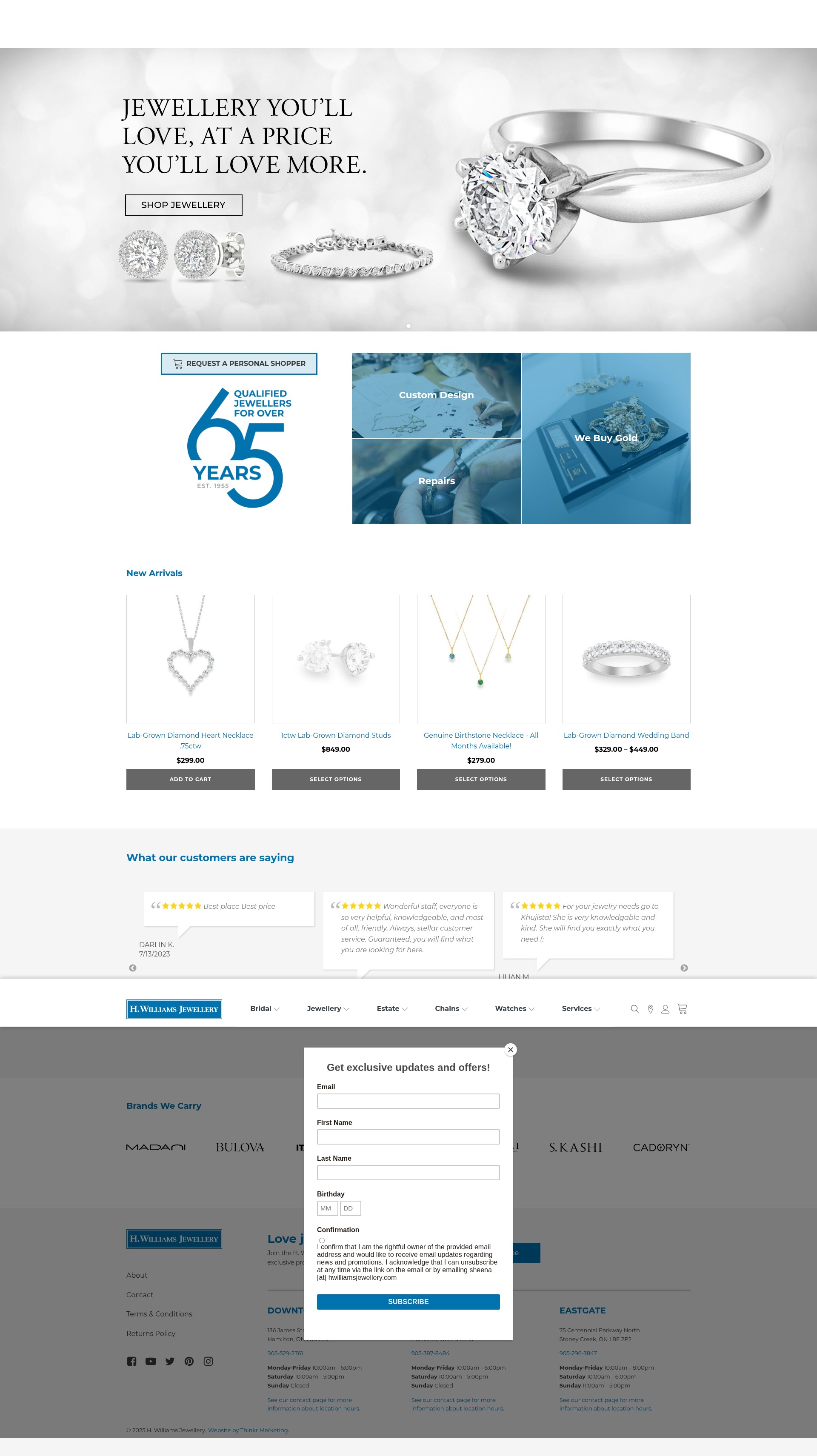 Screenshot of hwilliamsjewellery.com