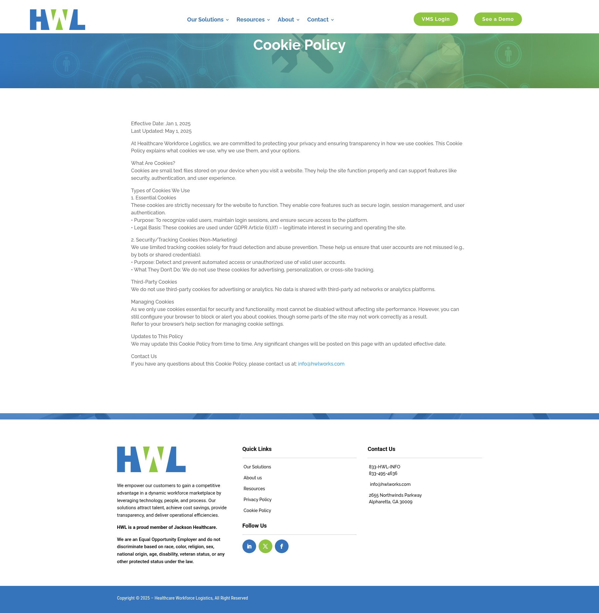 Screenshot of hwlworks.com