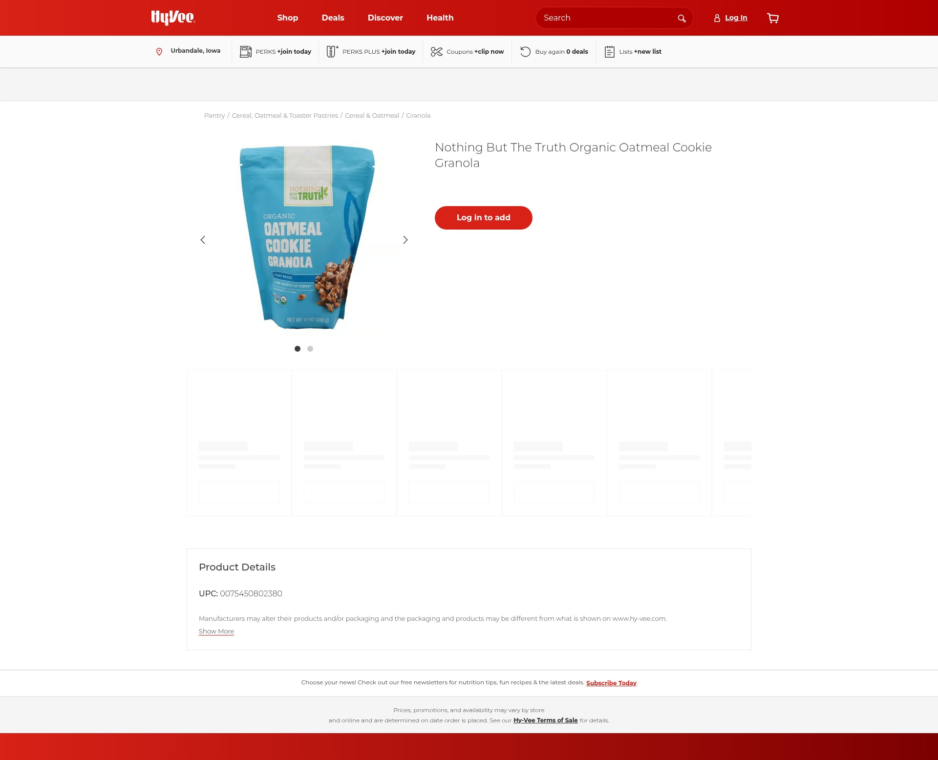 Screenshot of hy-vee.com
