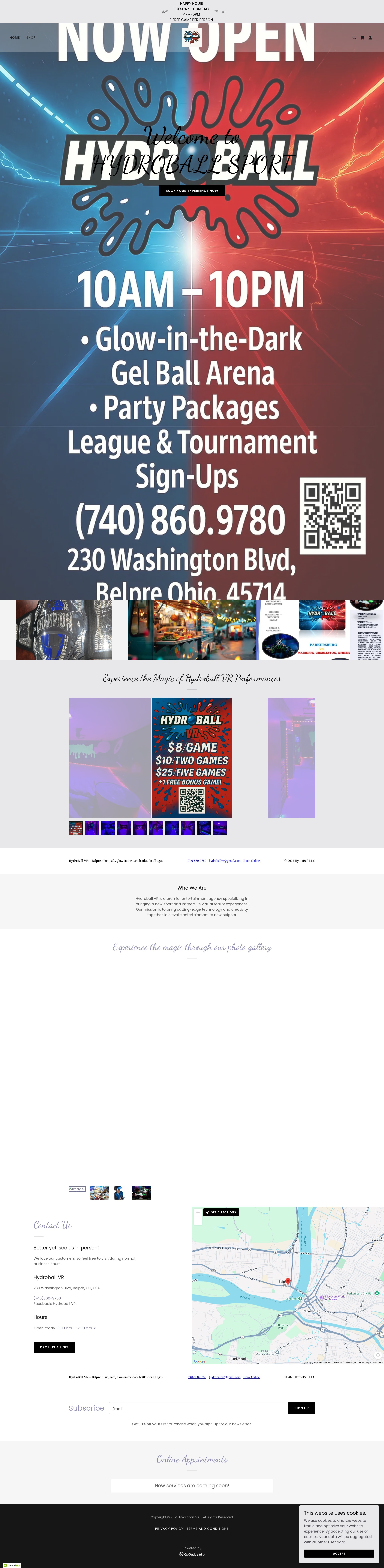 Screenshot of hydroballvr.com