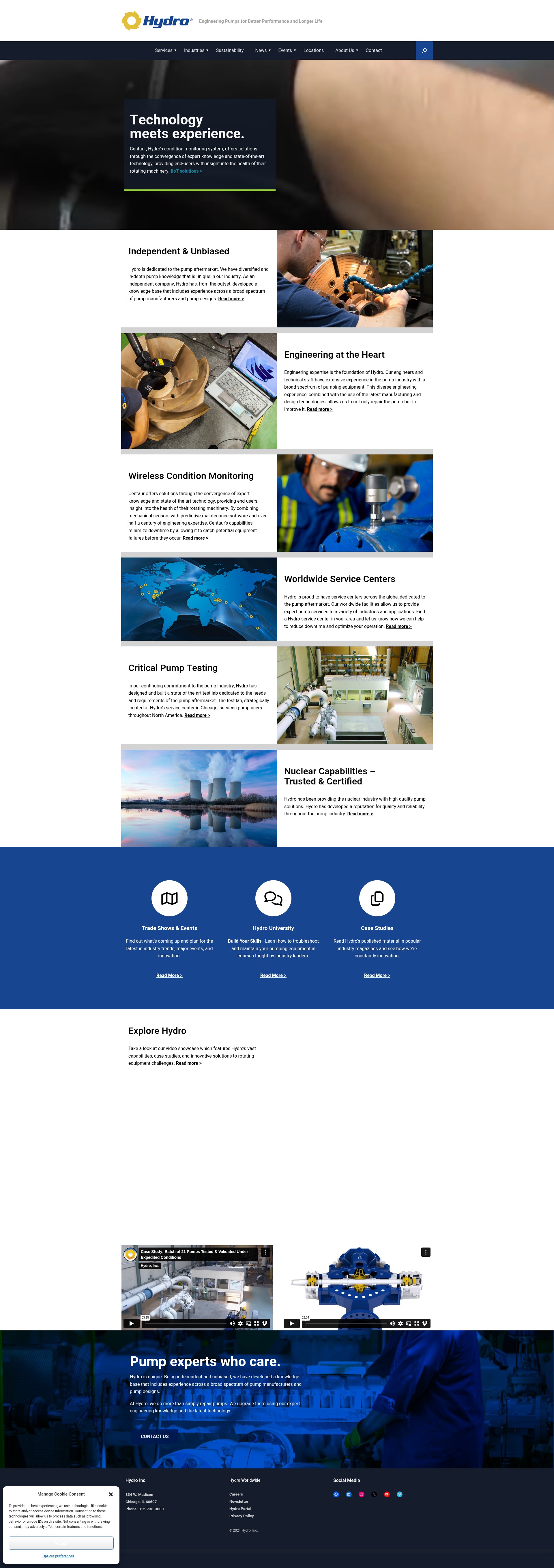 Screenshot of hydroinc.com