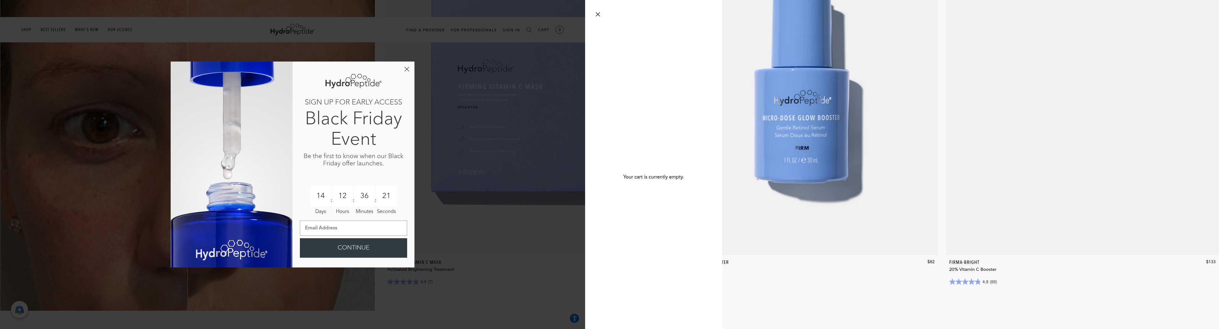 Screenshot of hydropeptide.com