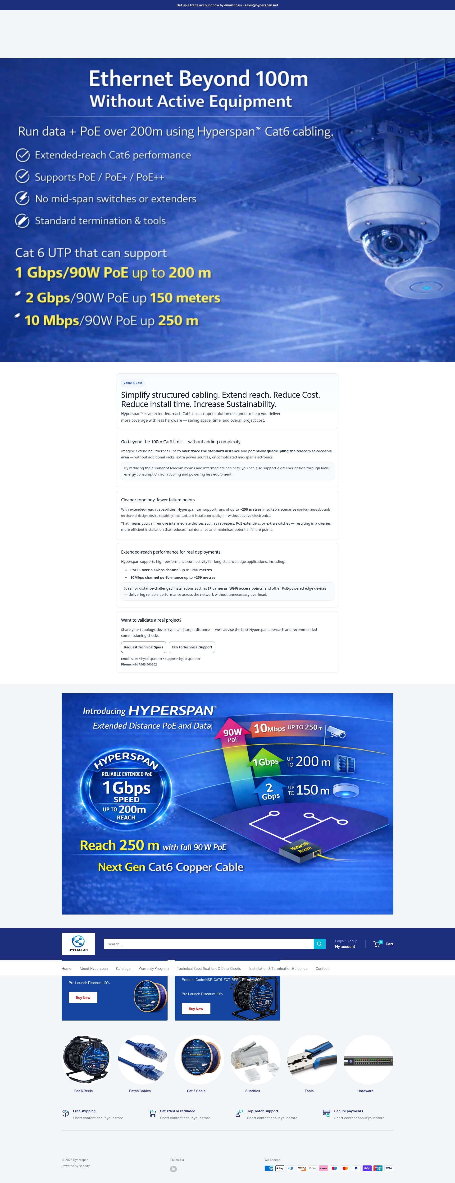 Screenshot of hyperspan.net