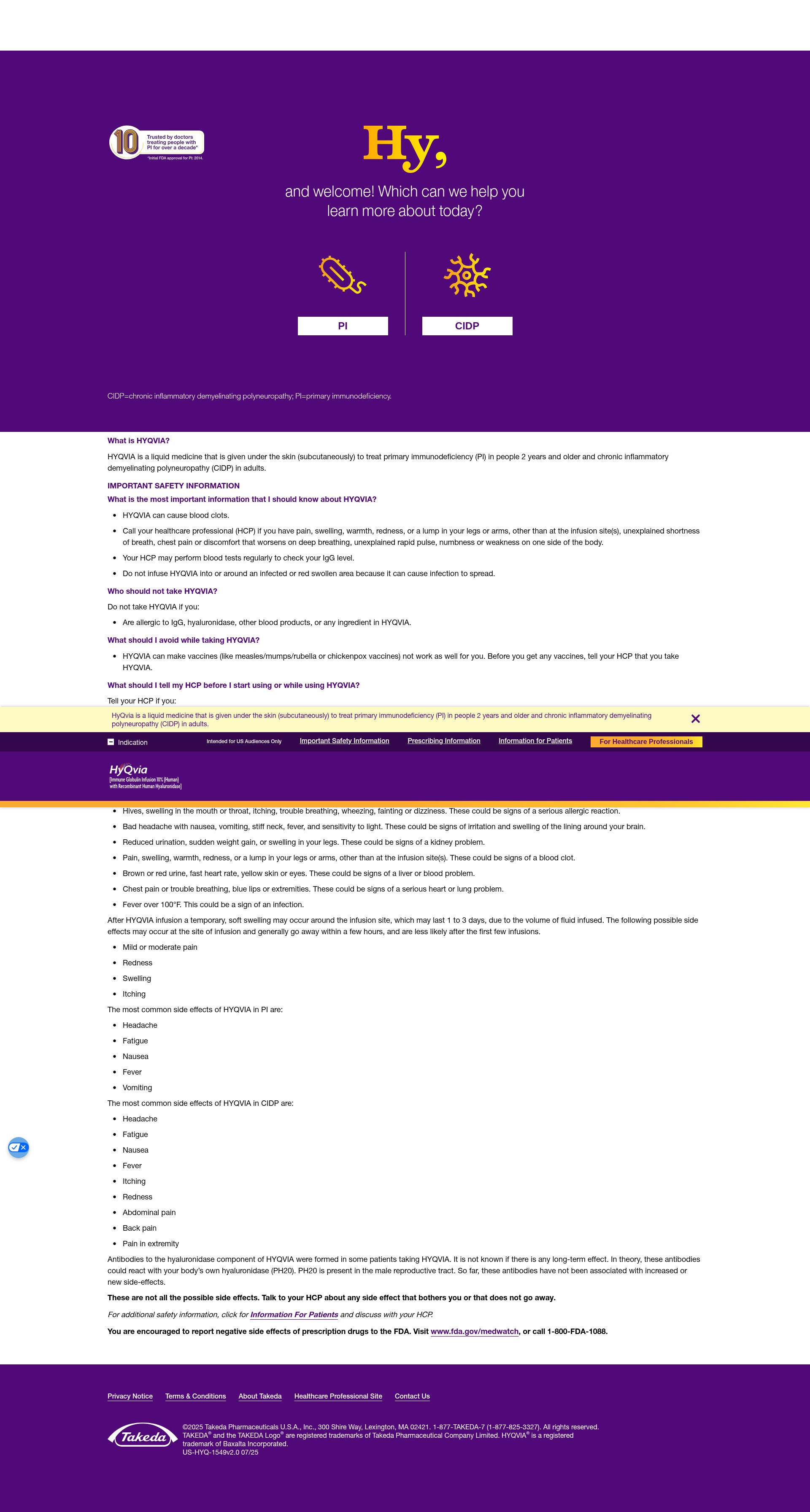 Screenshot of hyqvia.com