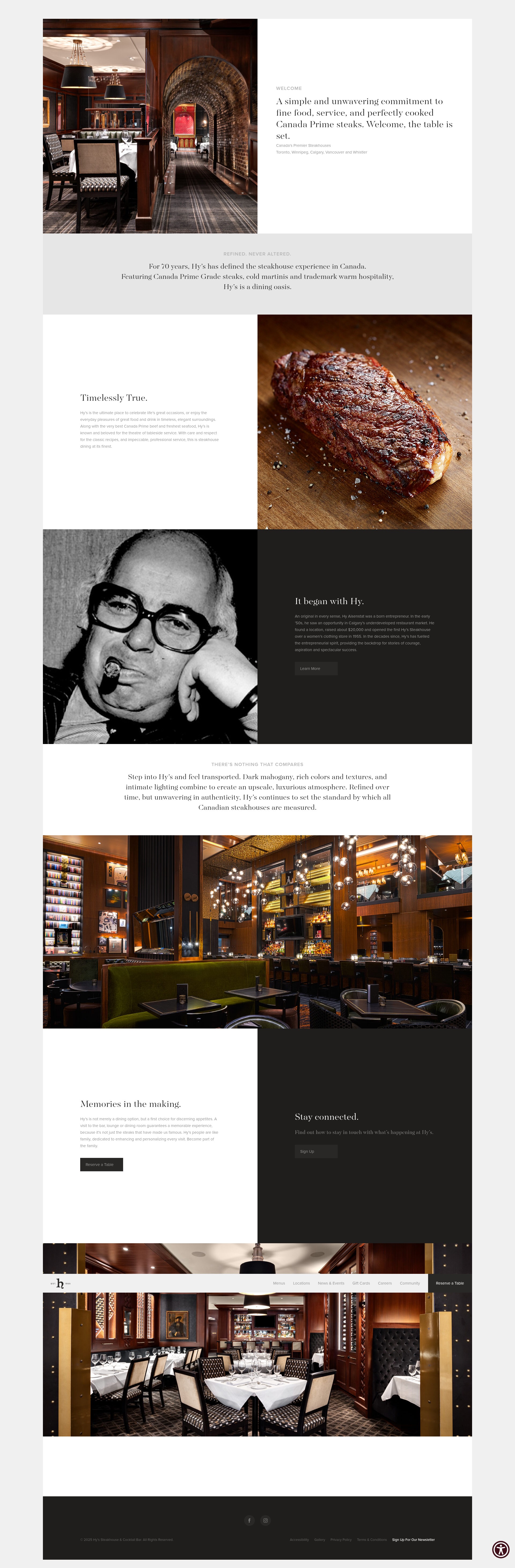 Screenshot of hyssteakhouse.com