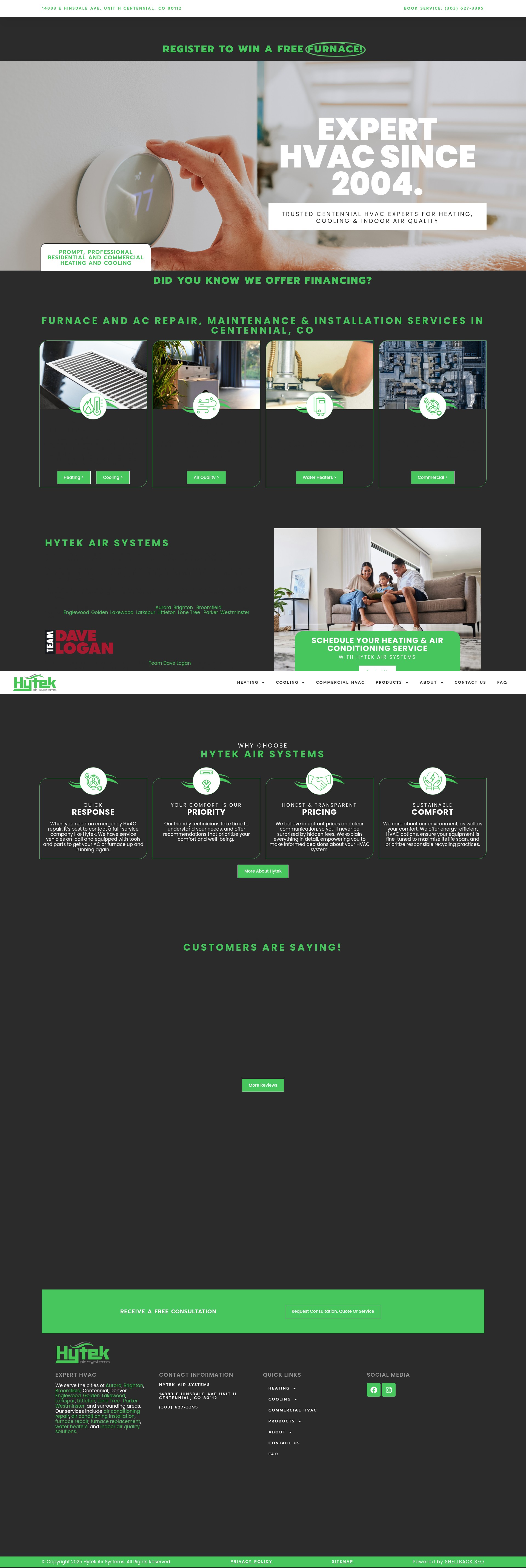 Screenshot of hytekairsystems.com