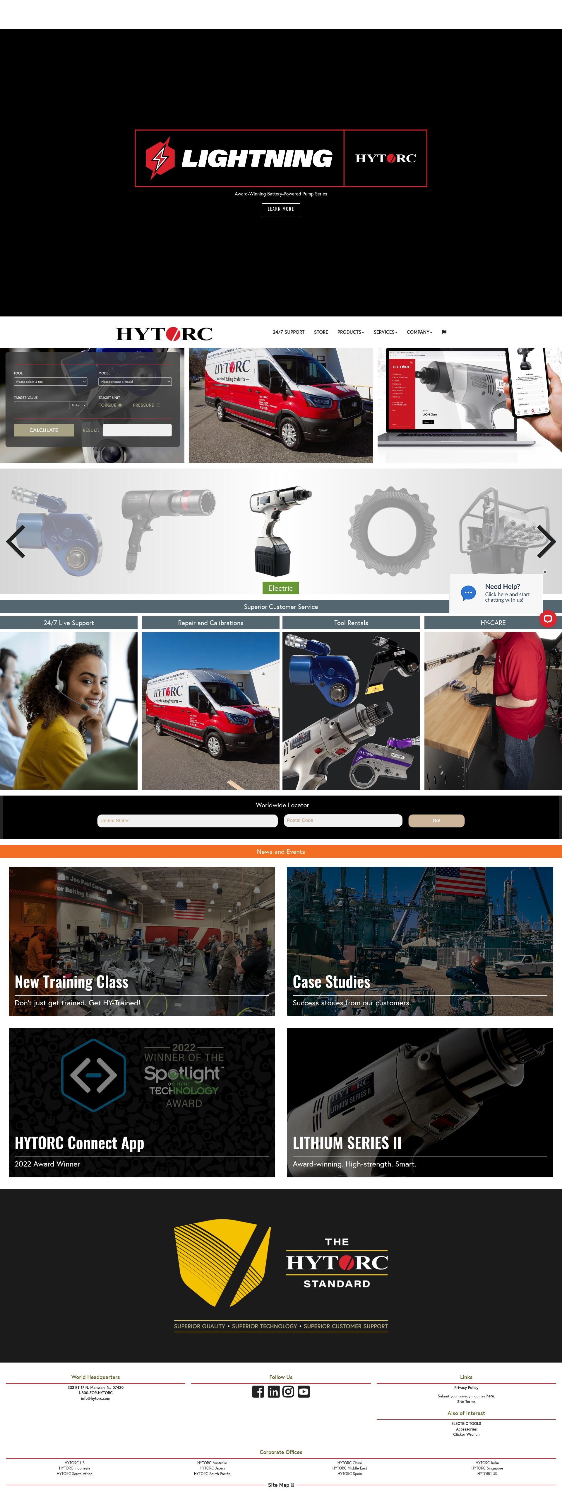 Screenshot of hytorc.com