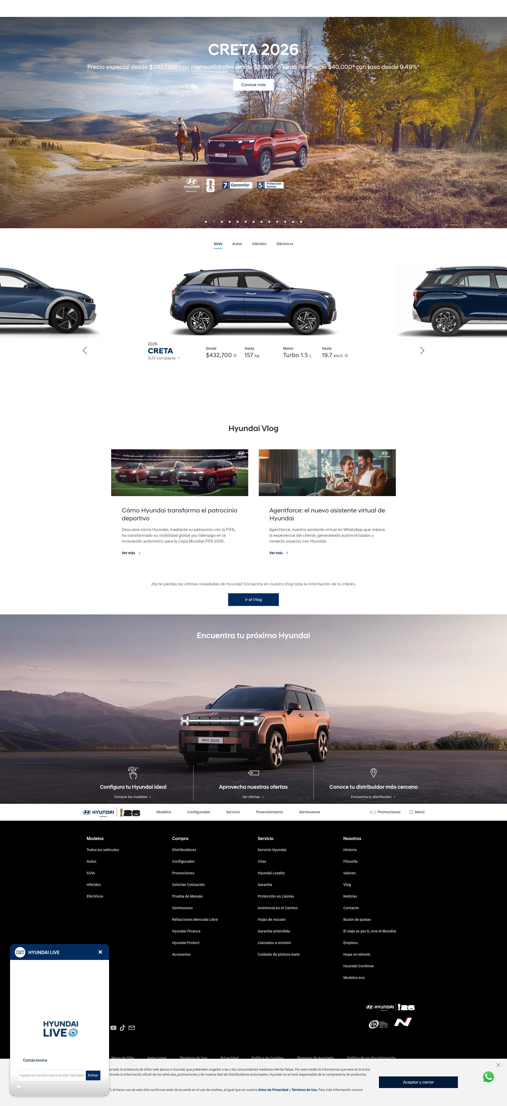 Screenshot of hyundai.com.mx