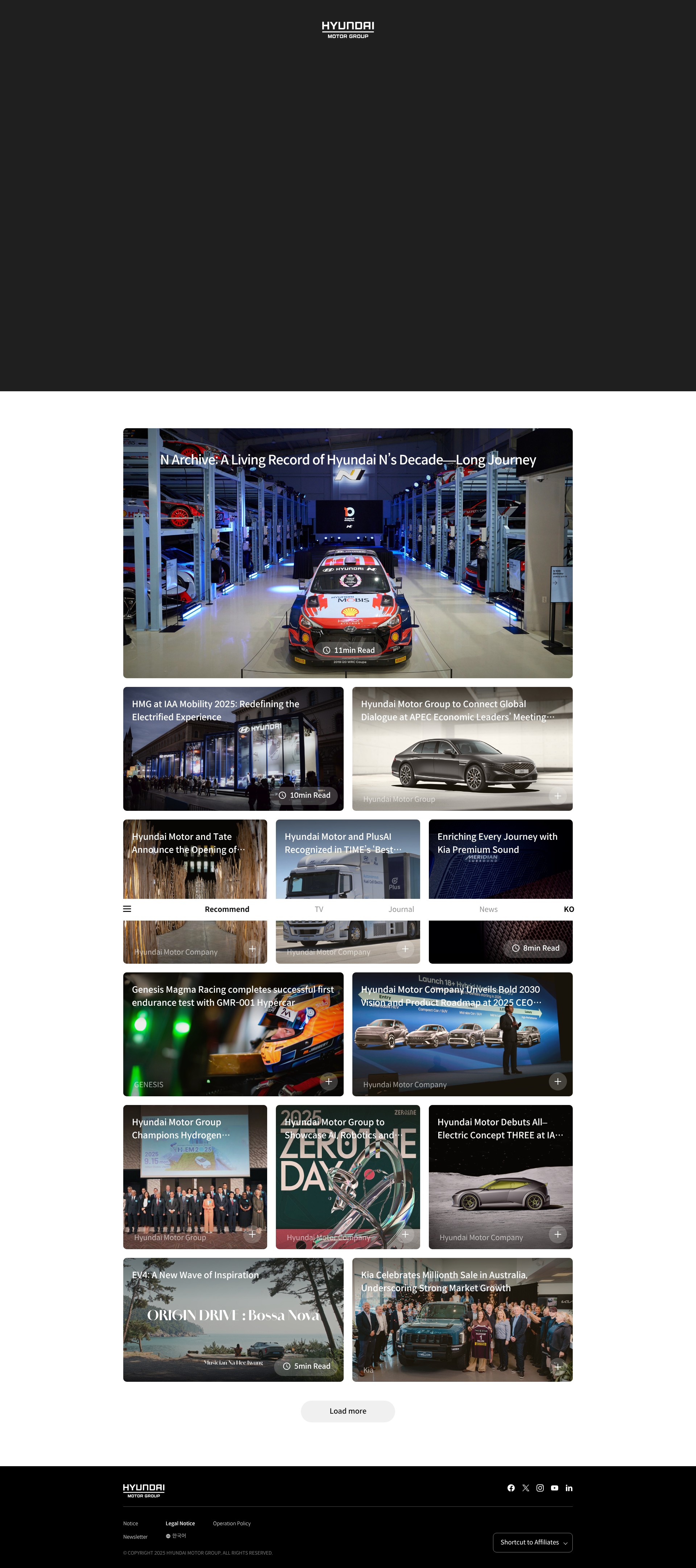 Screenshot of hyundaimotorgroup.com