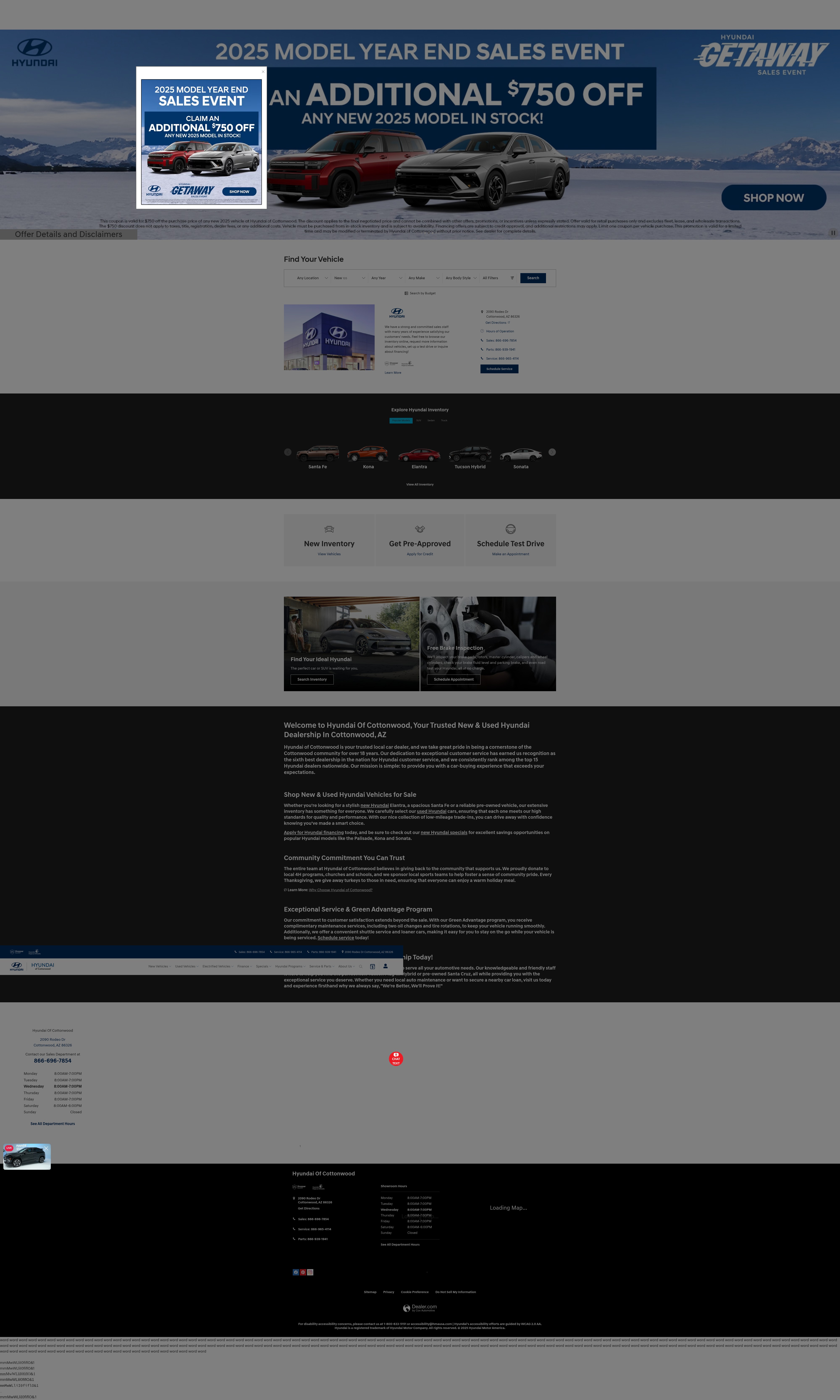 Screenshot of hyundaiofcottonwood.com