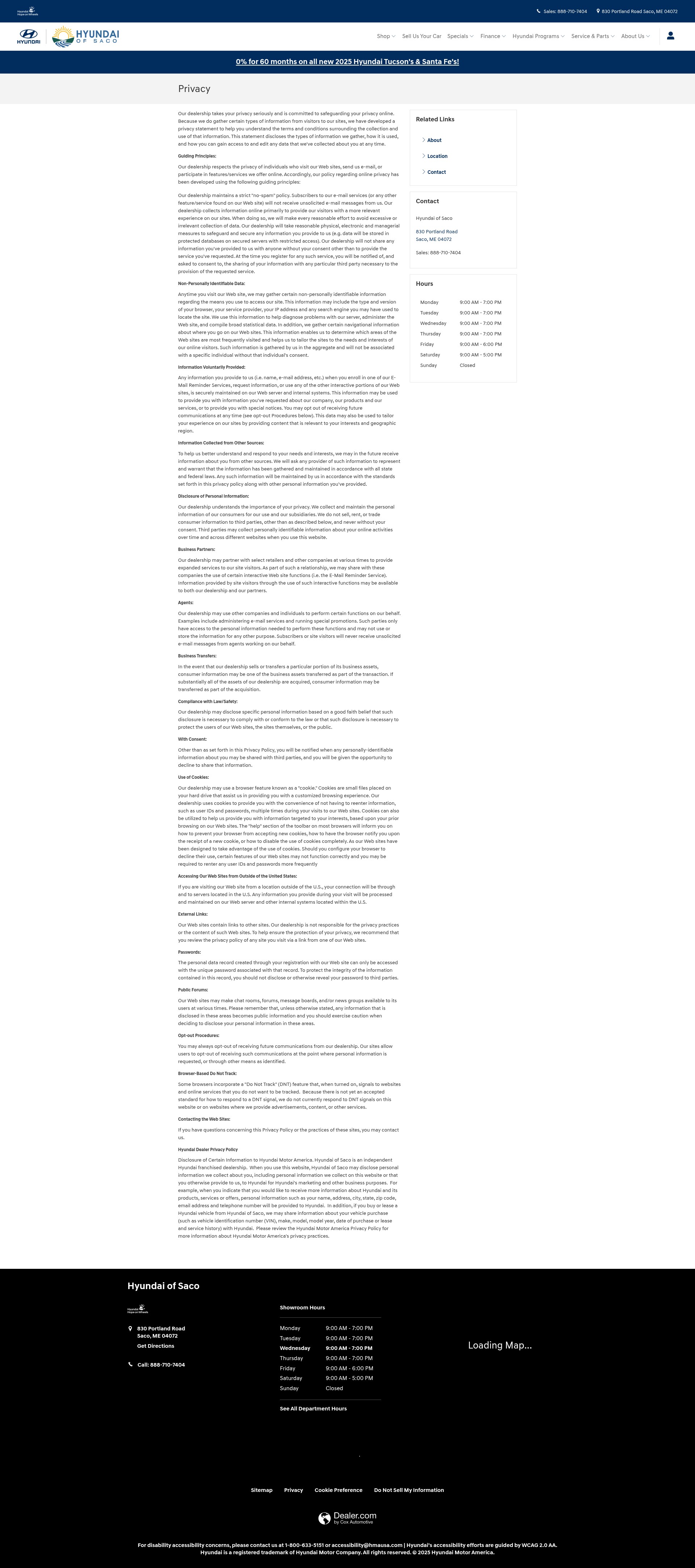 Screenshot of hyundaiofsaco.com