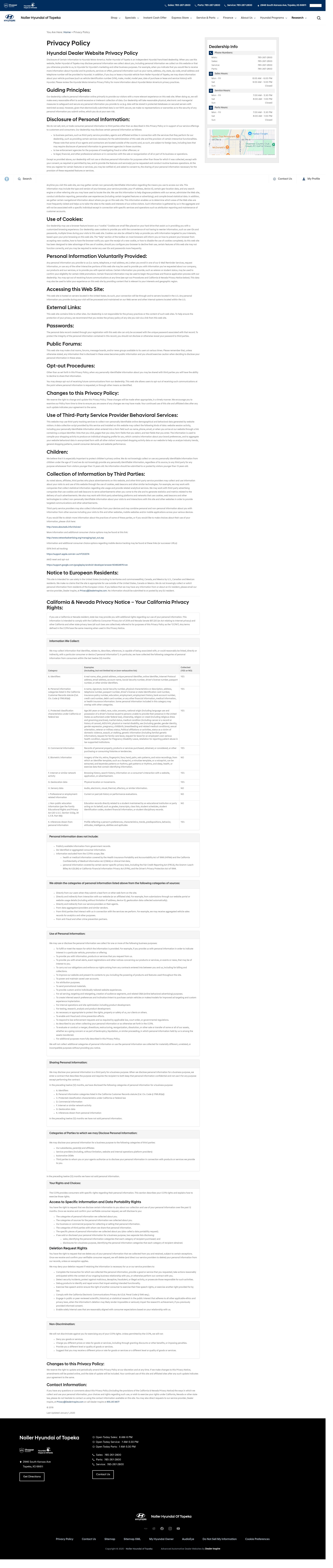 Screenshot of hyundaioftopeka.com