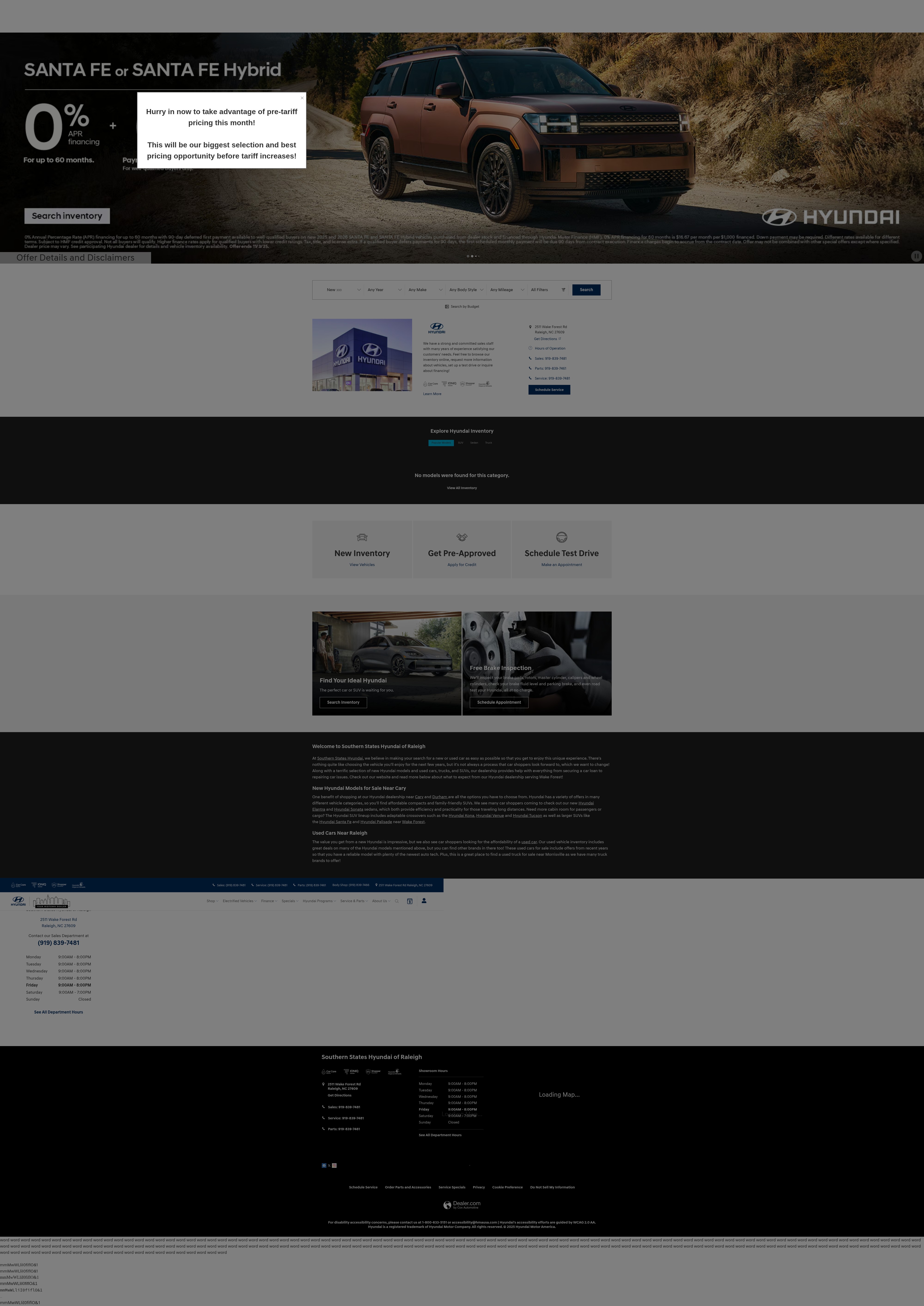 Screenshot of hyundairaleigh.com