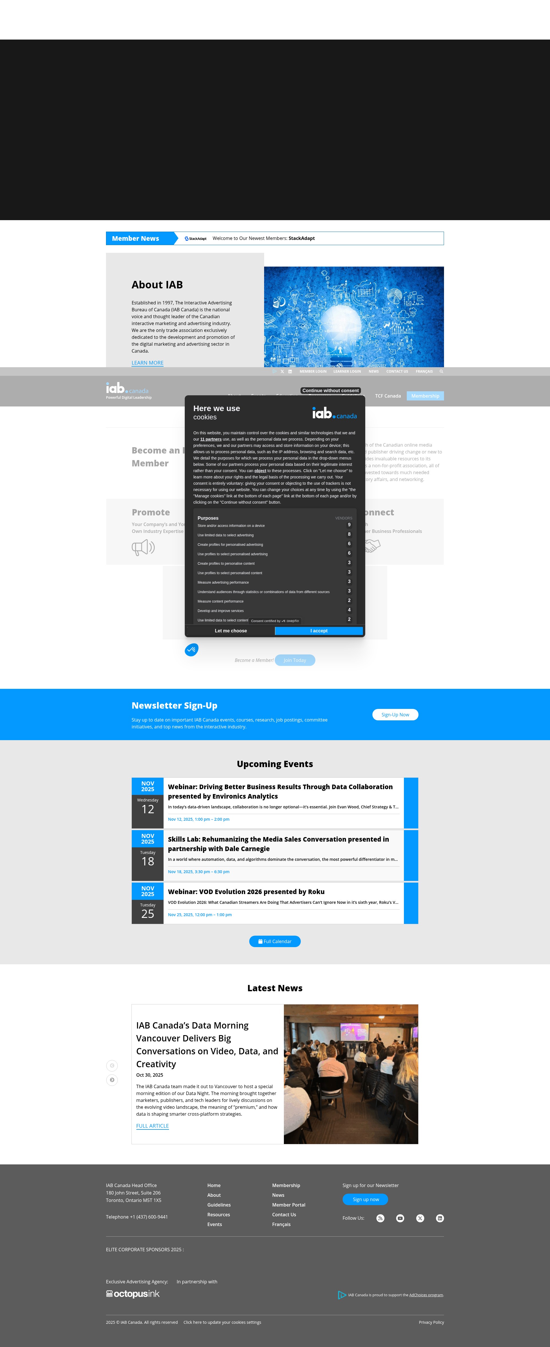 Screenshot of iabcanada.com