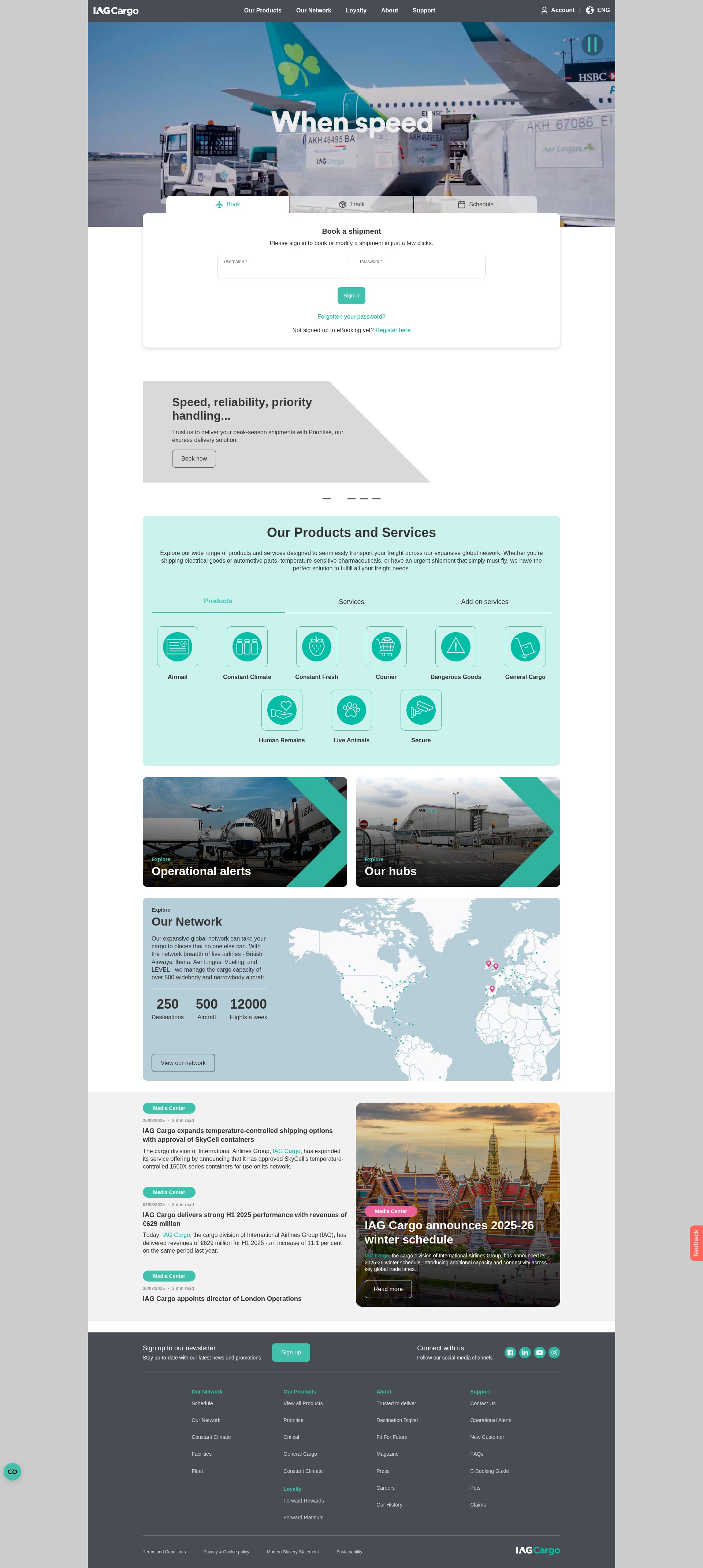 Screenshot of iagcargo.com