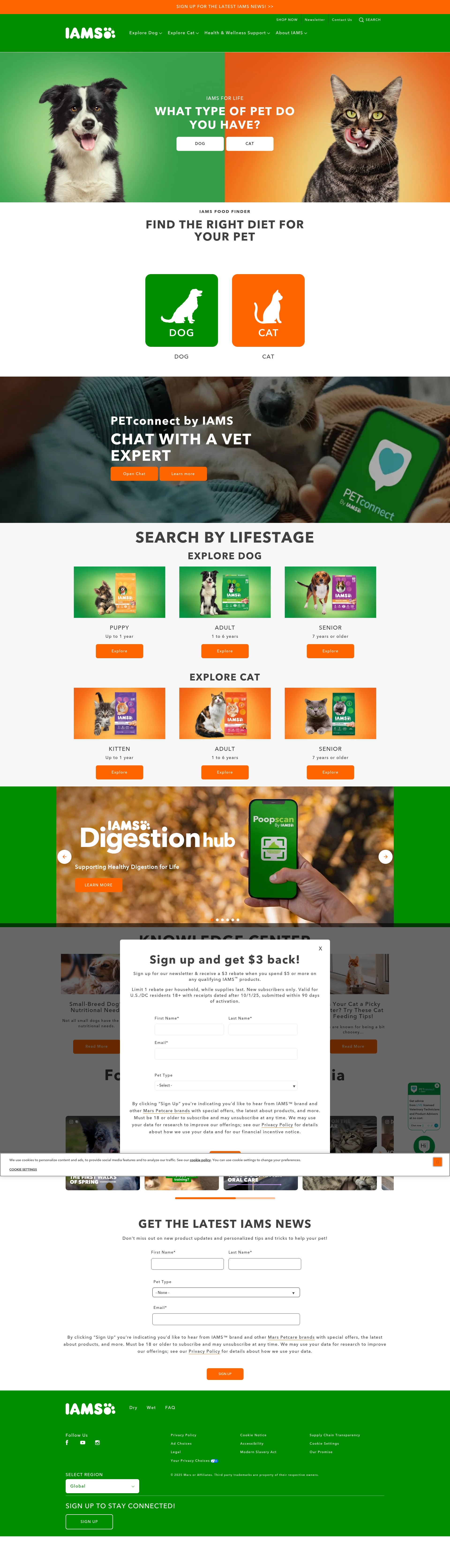 Screenshot of iams.com