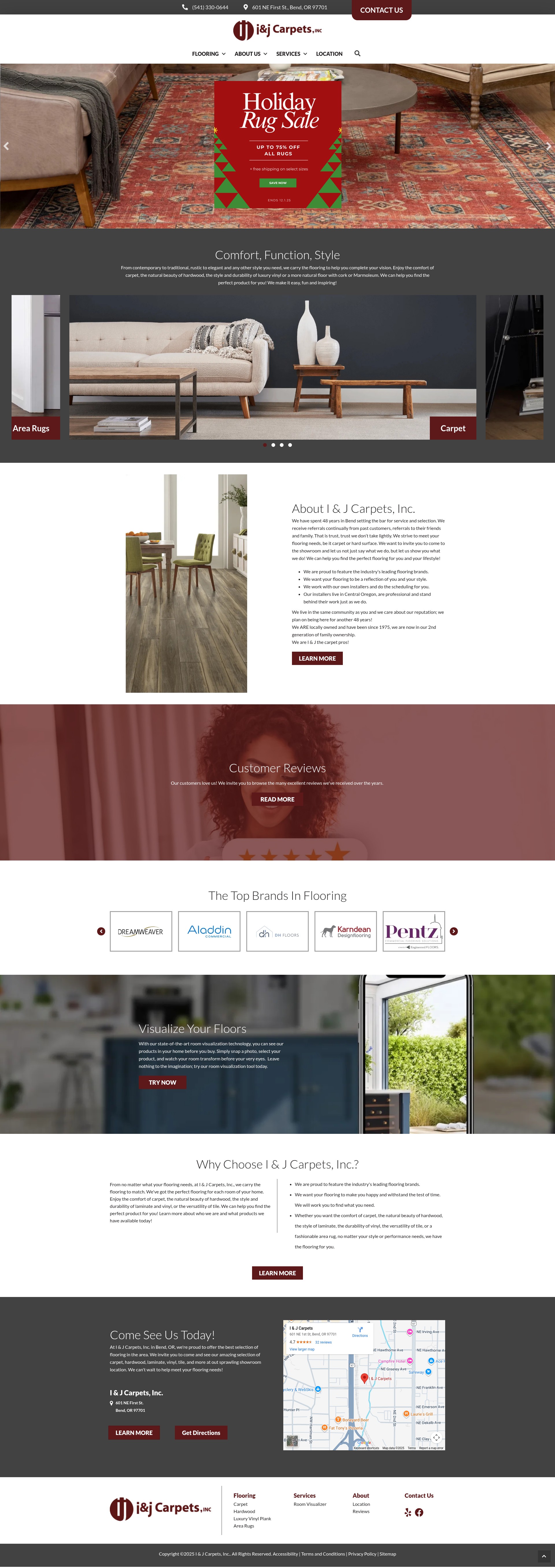 Screenshot of iandjcarpets.com