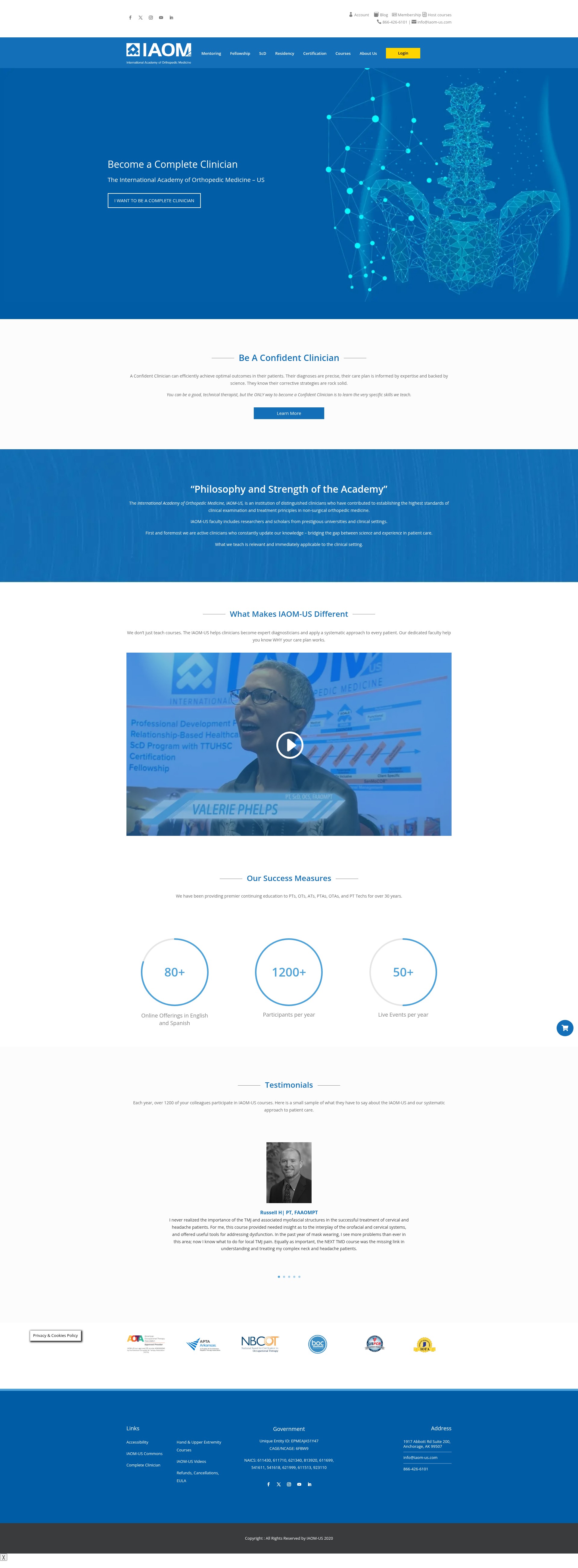 Screenshot of iaom-us.com