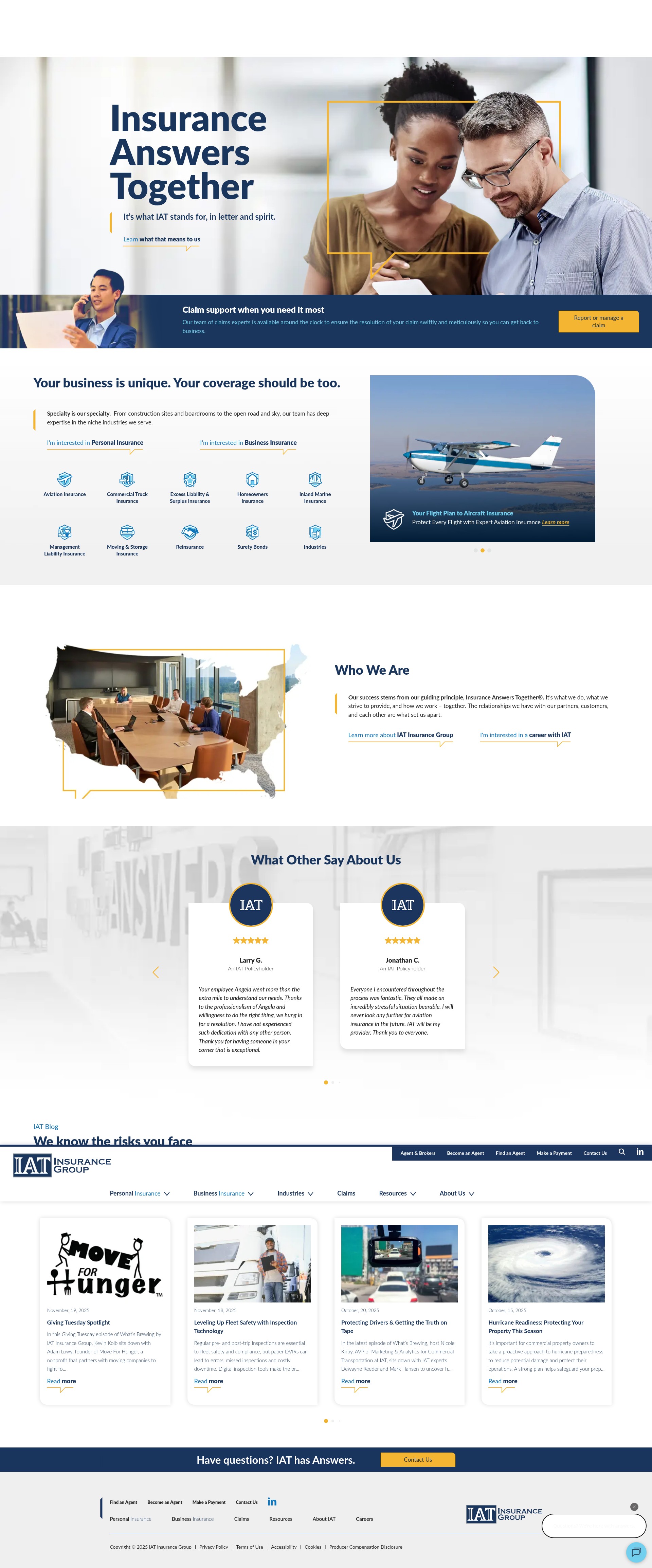 Screenshot of iatinsurancegroup.com
