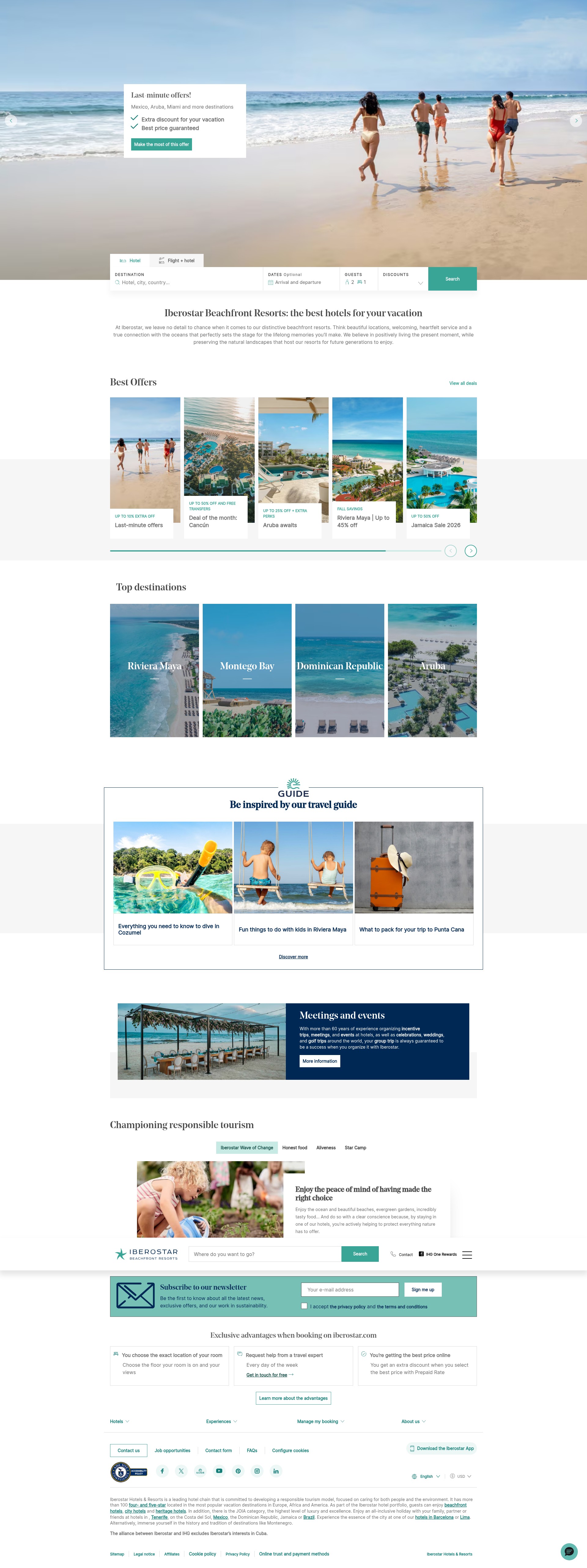 Screenshot of iberostar.com