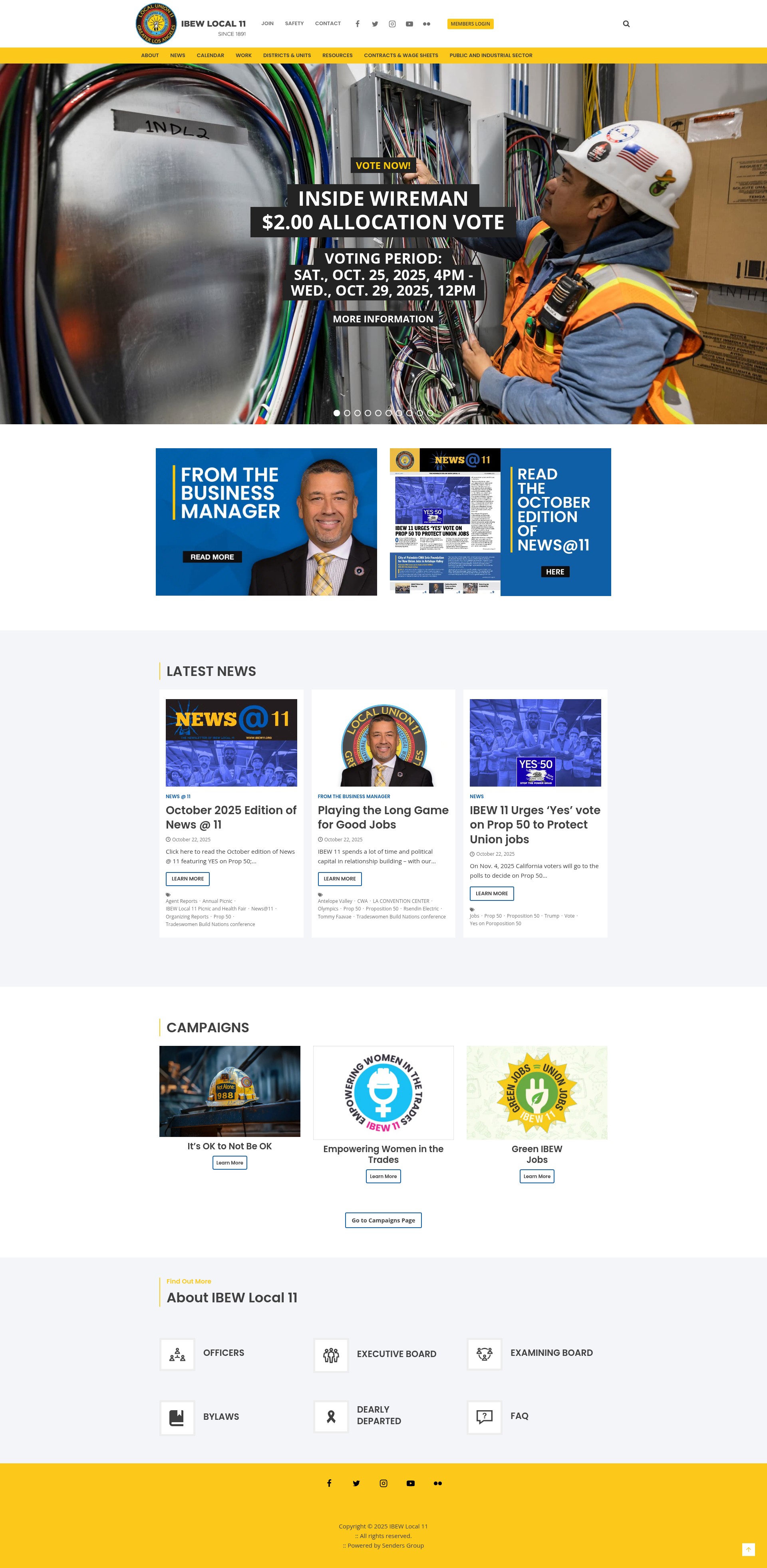 Screenshot of ibew11.org