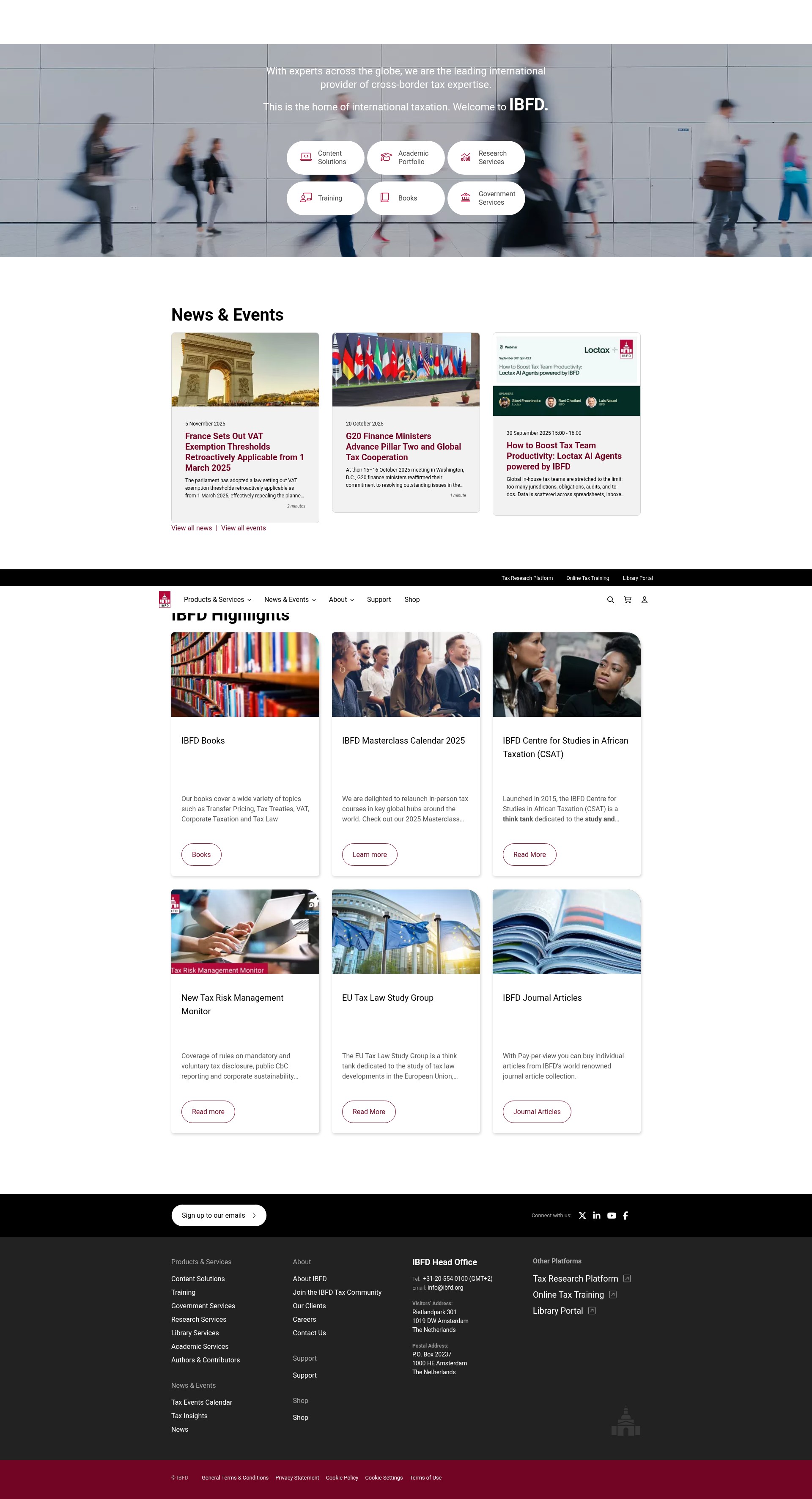 Screenshot of ibfd.org