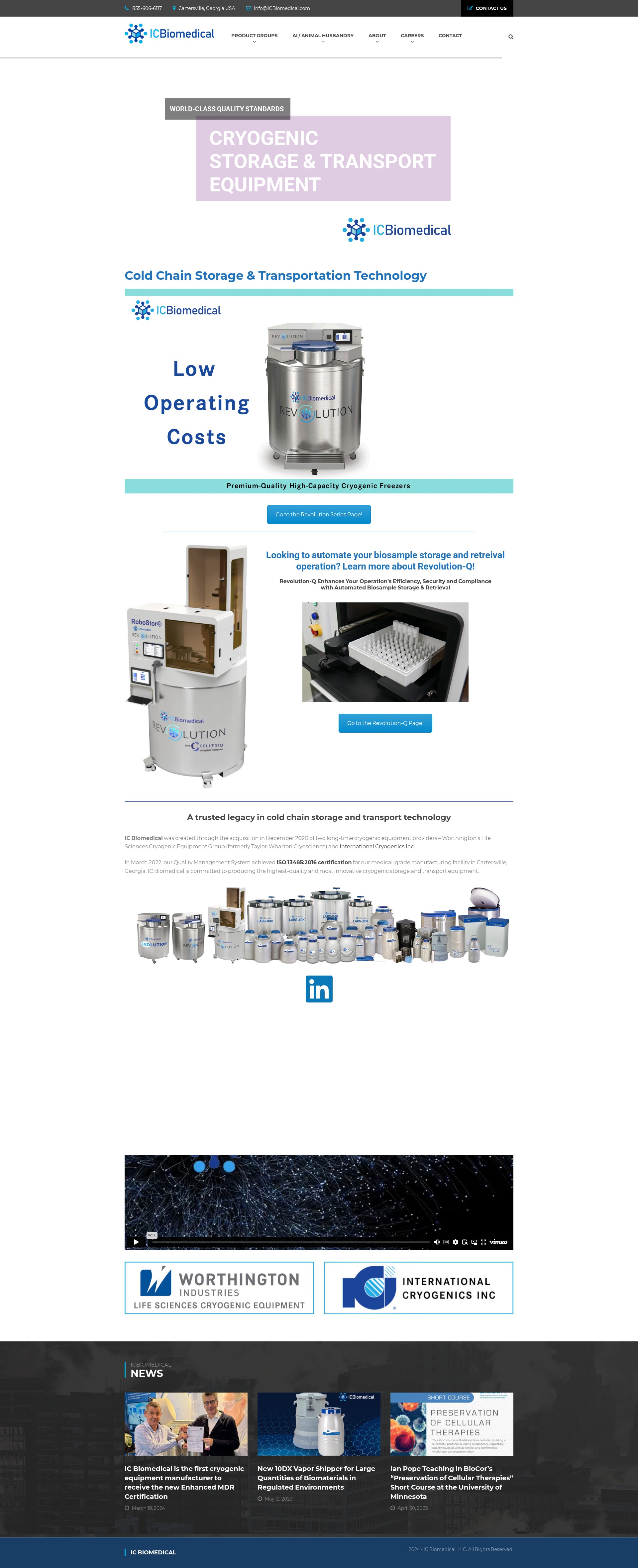 Screenshot of icbiomedical.com