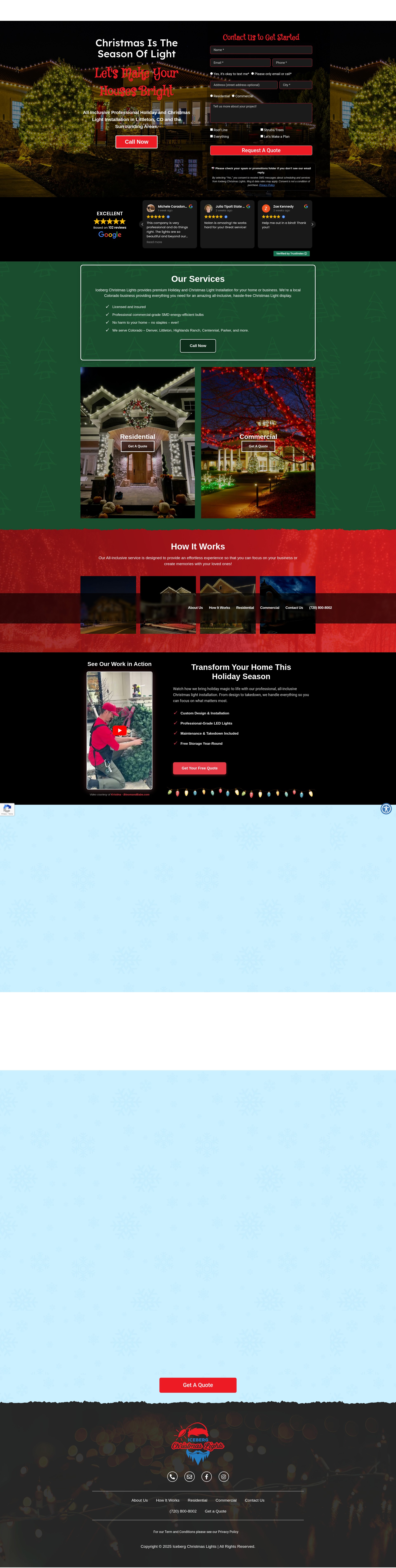 Screenshot of icebergchristmaslights.com