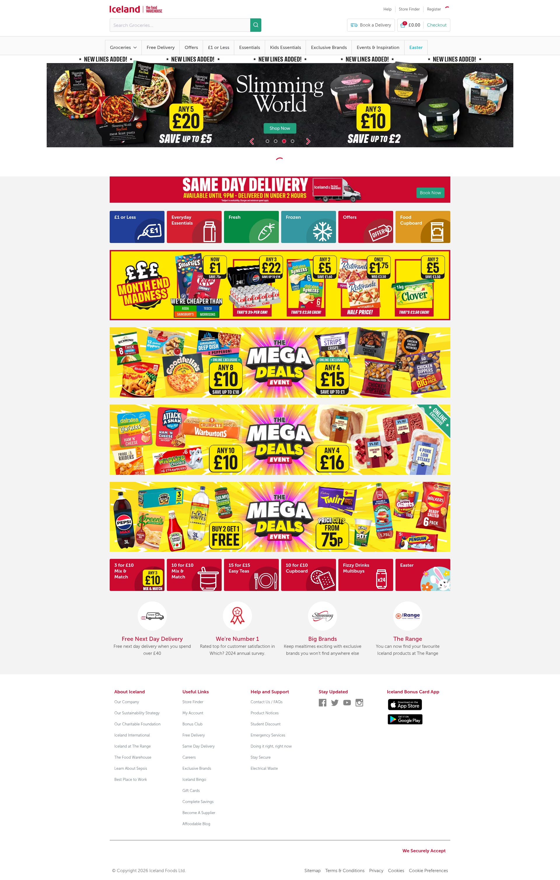 Screenshot of iceland.co.uk