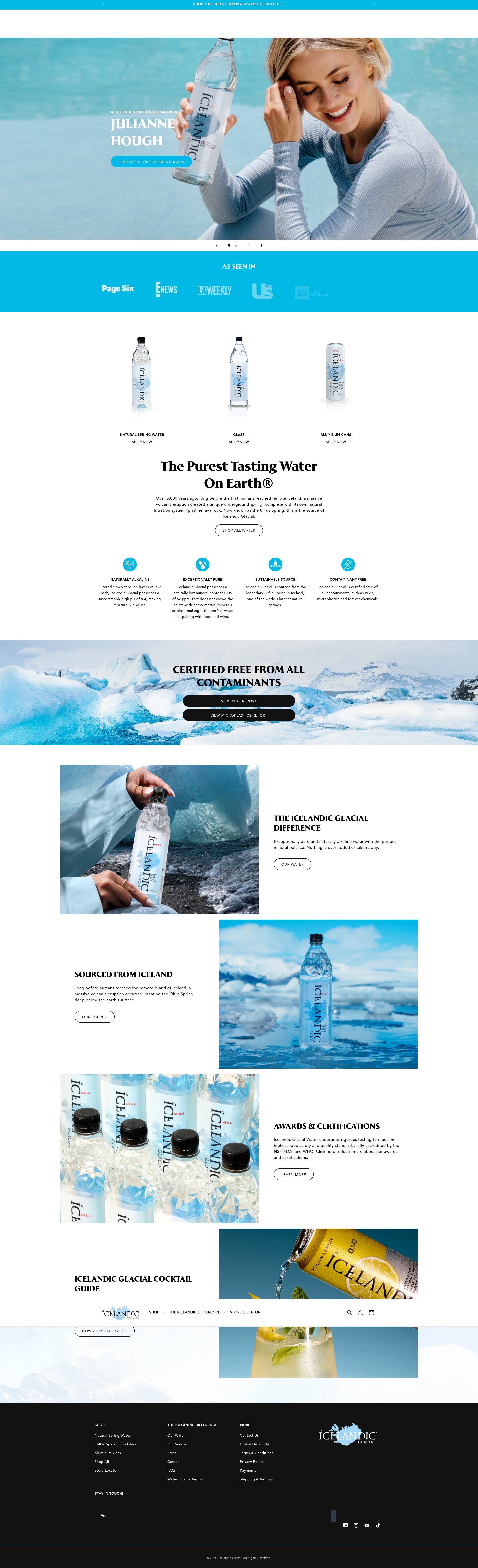 Screenshot of icelandicglacial.com