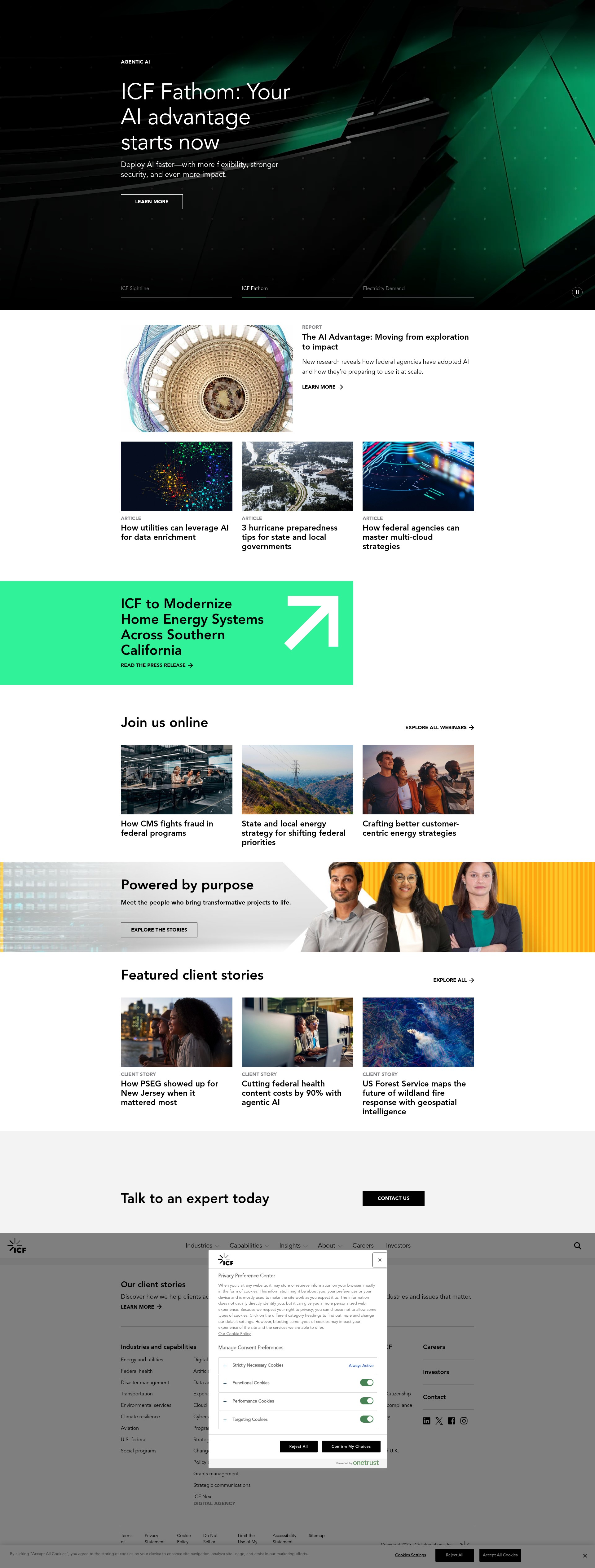 Screenshot of icf.com