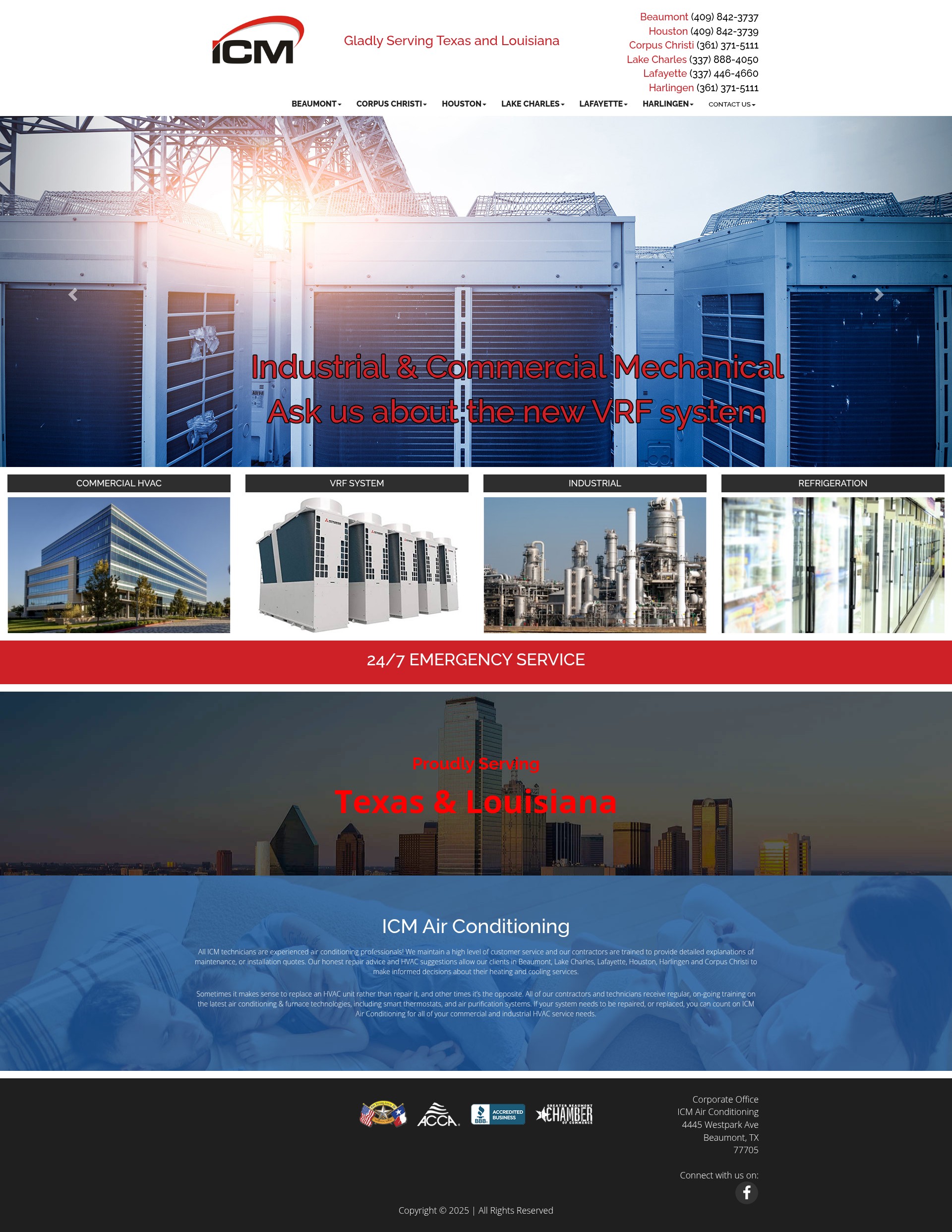 Screenshot of icmairconditioning.com