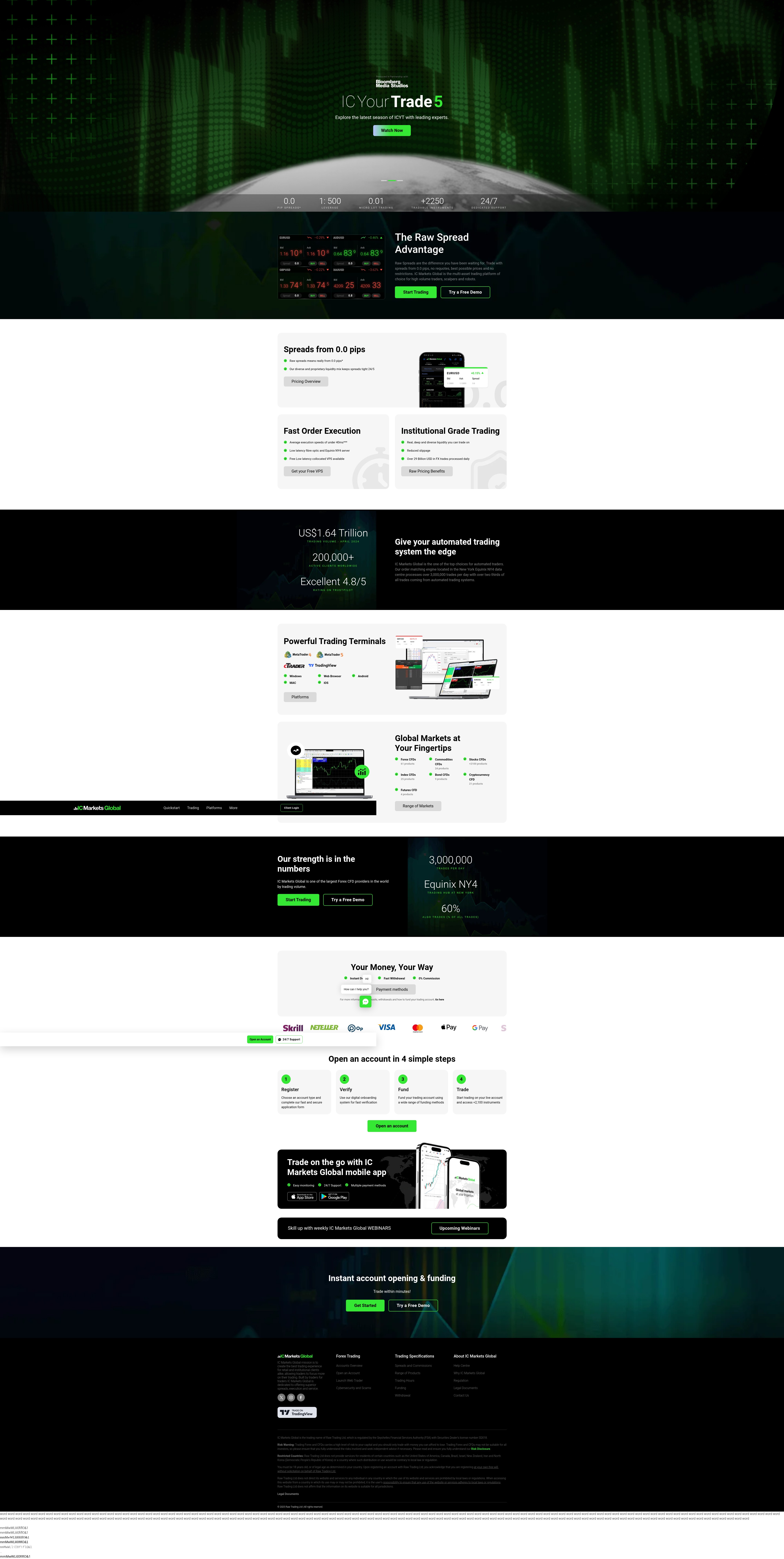 Screenshot of icmarkets.com