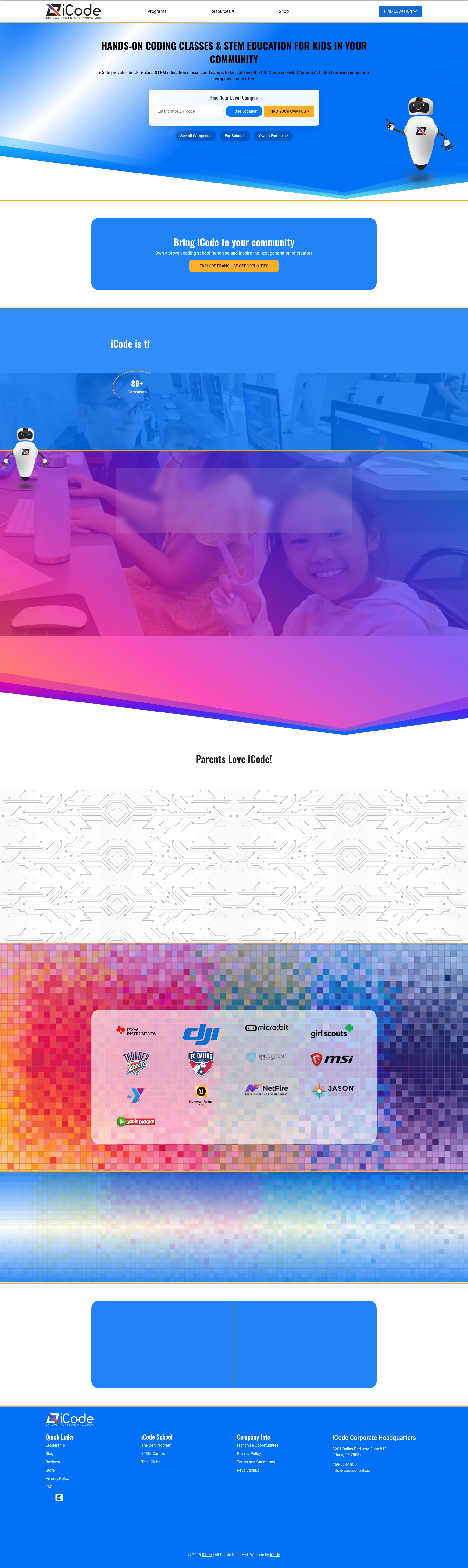 Screenshot of icodeschool.com