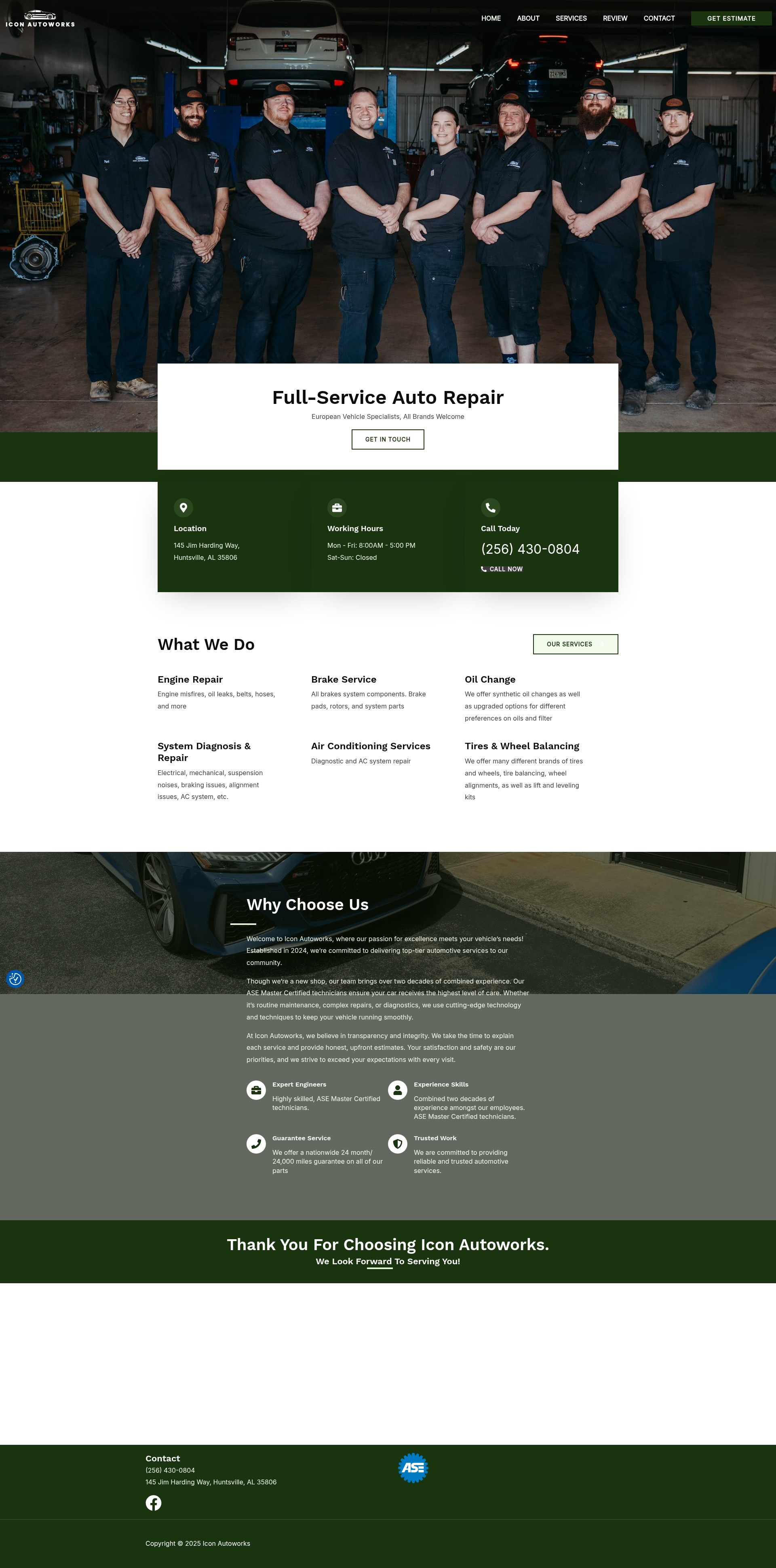 Screenshot of iconautoworks.net