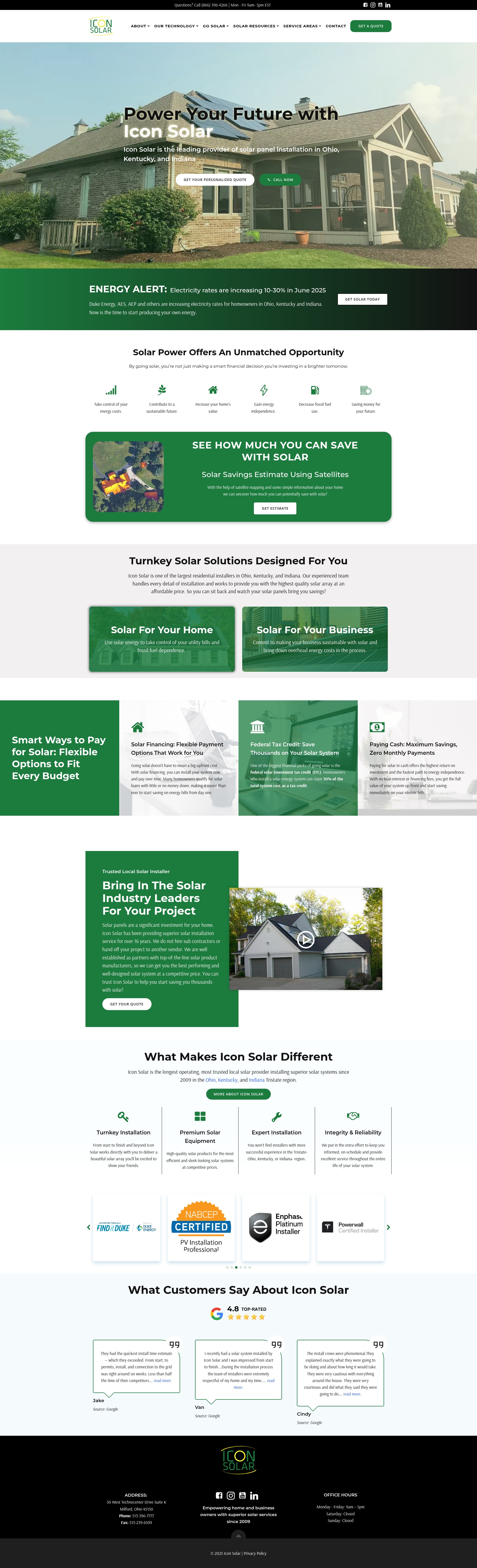 Screenshot of iconsolar.com