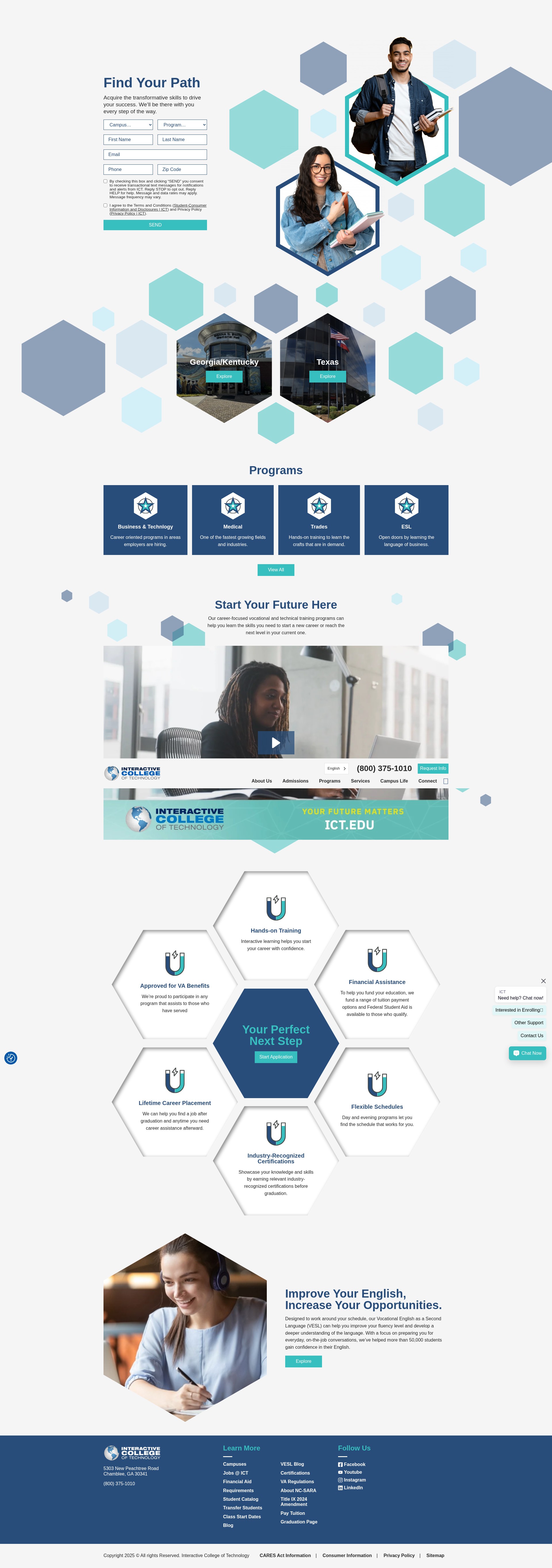 Screenshot of ict.edu