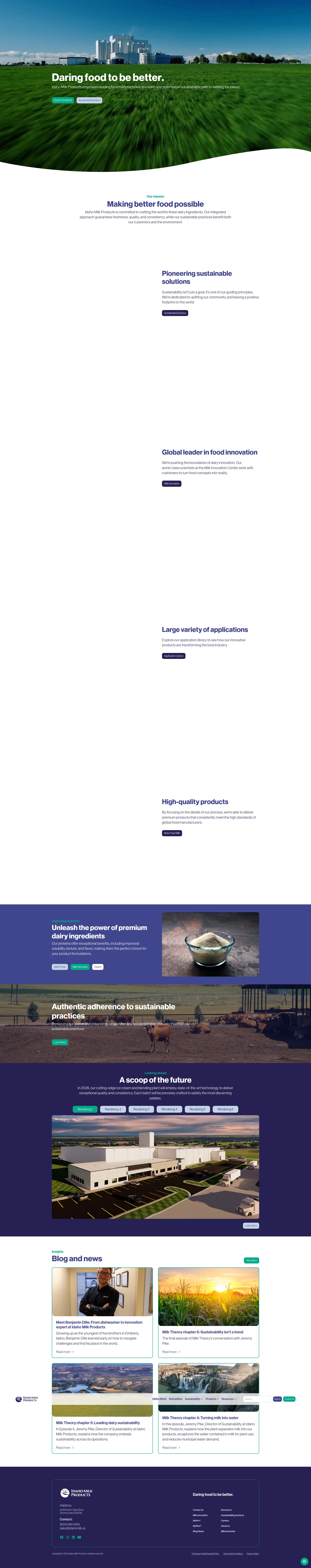 Screenshot of idahomilkproducts.com
