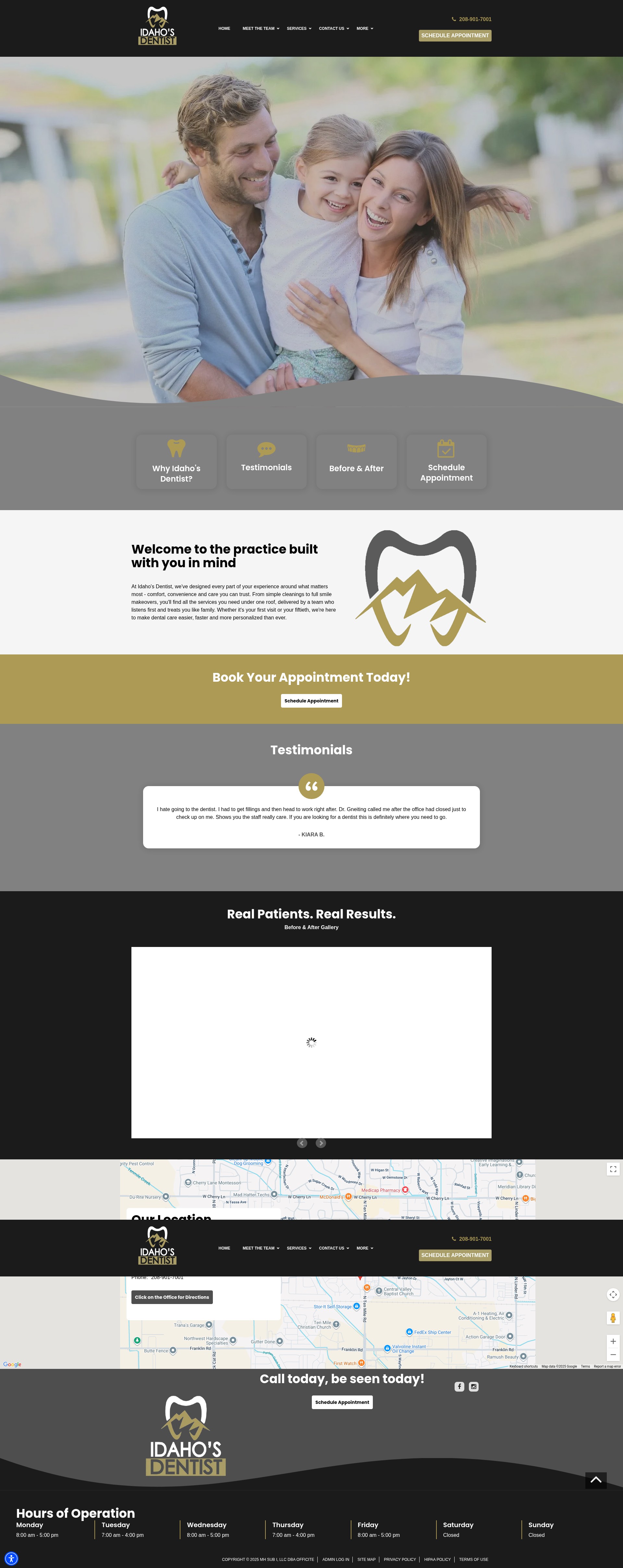 Screenshot of idahosdentist.com
