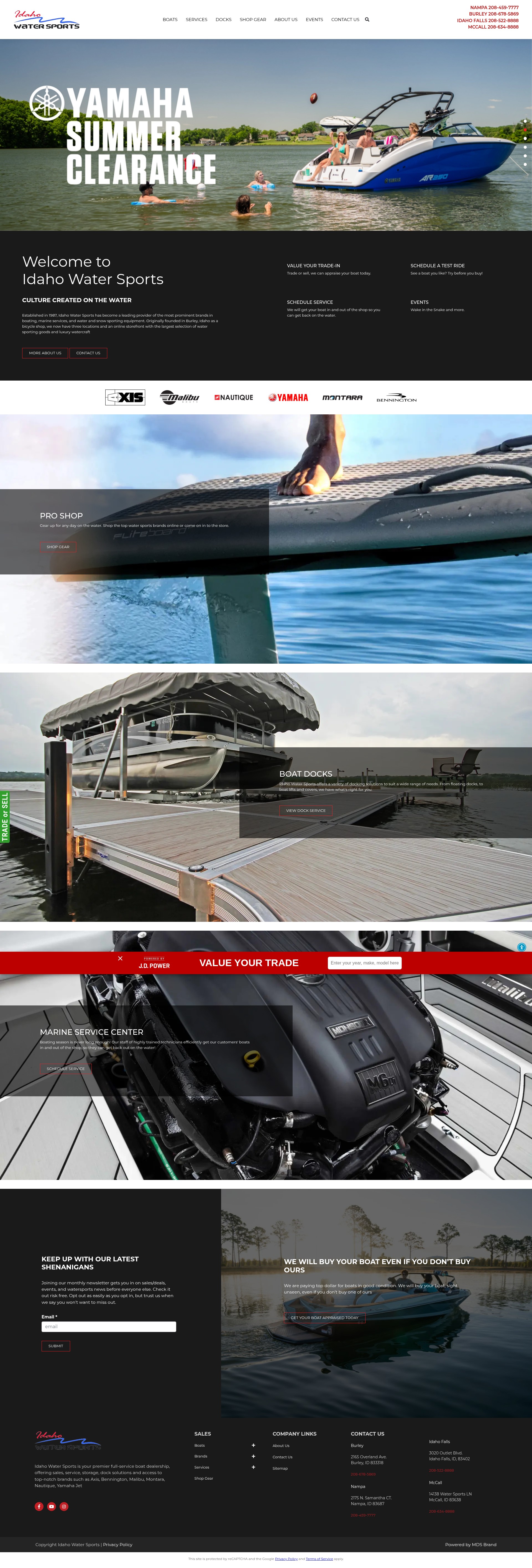 Screenshot of idahowatersports.com
