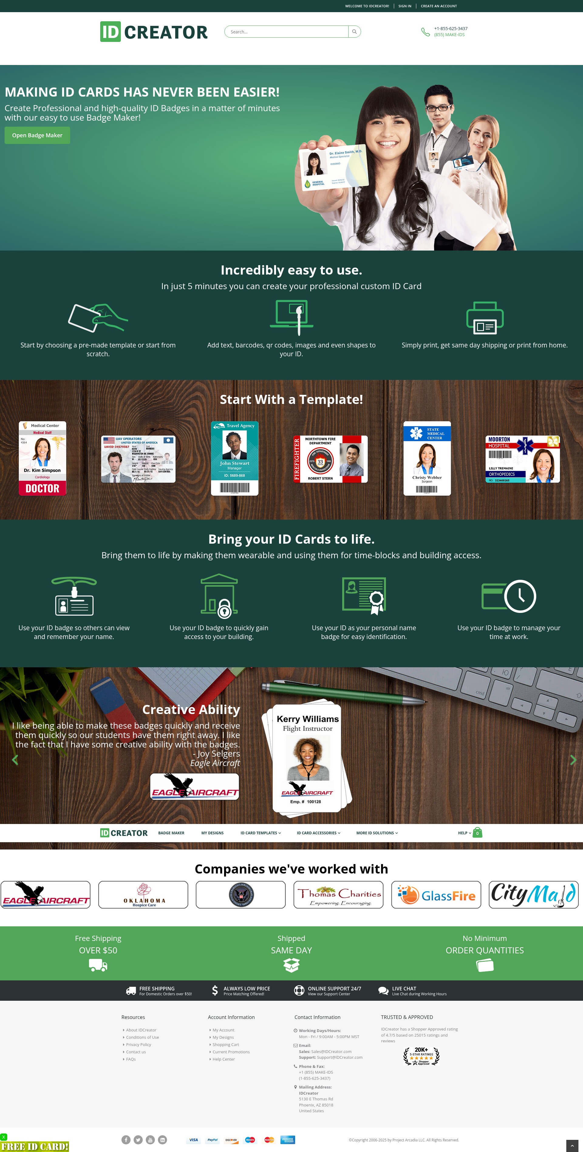 Screenshot of idcreator.com