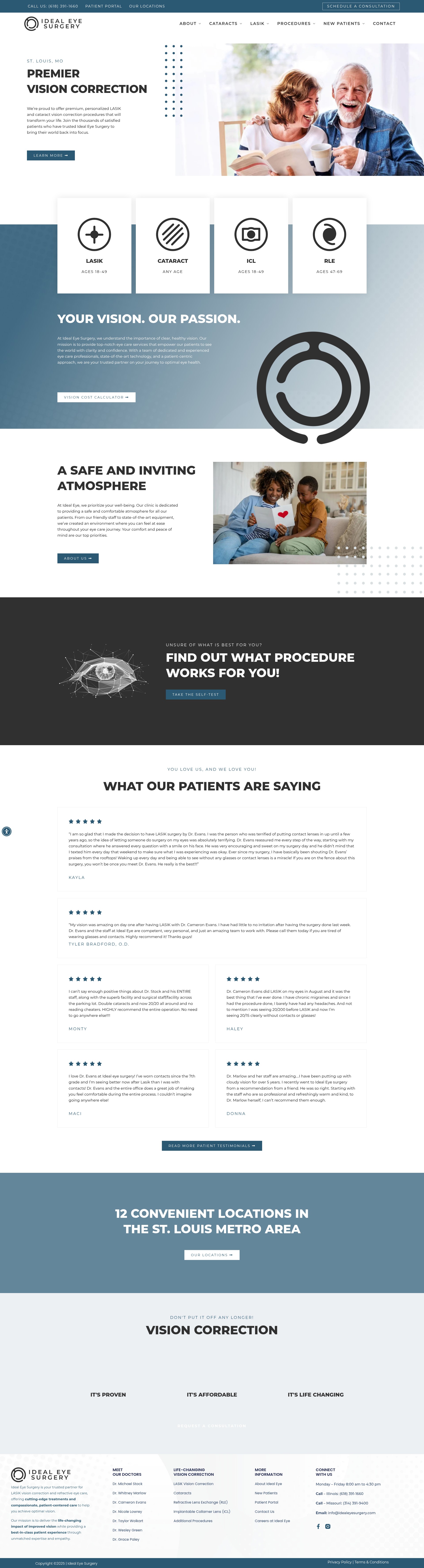 Screenshot of idealeyesurgery.com